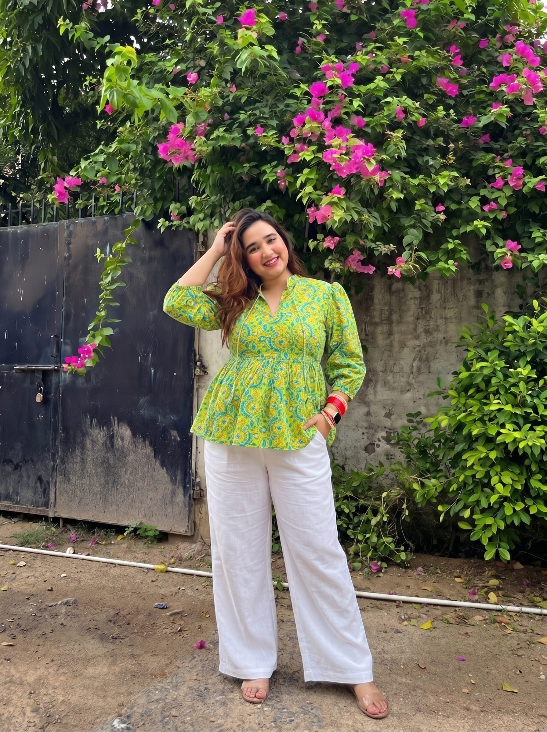 Bright Green Mandarin Top