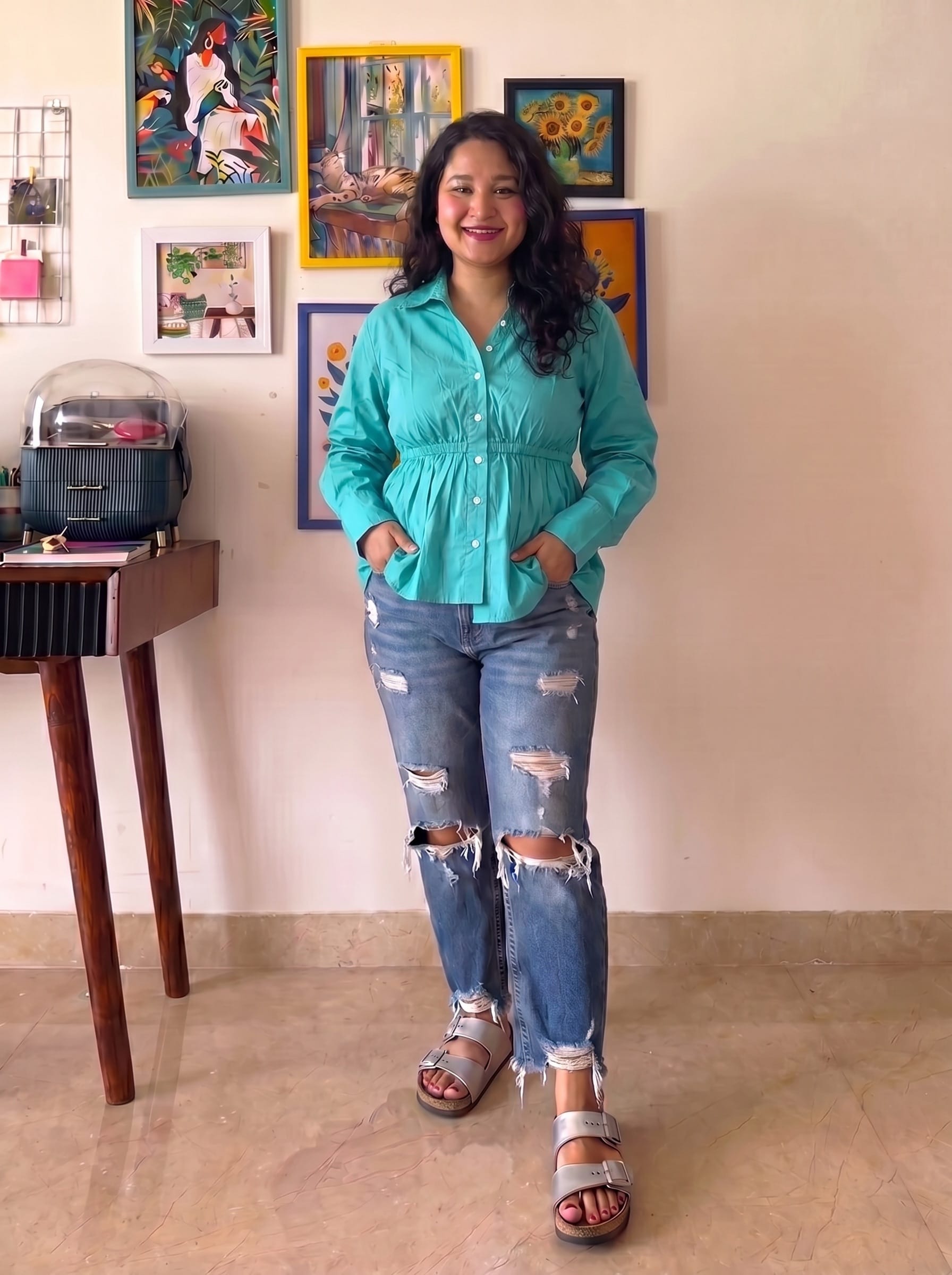 Turquoise Asymmetric Top