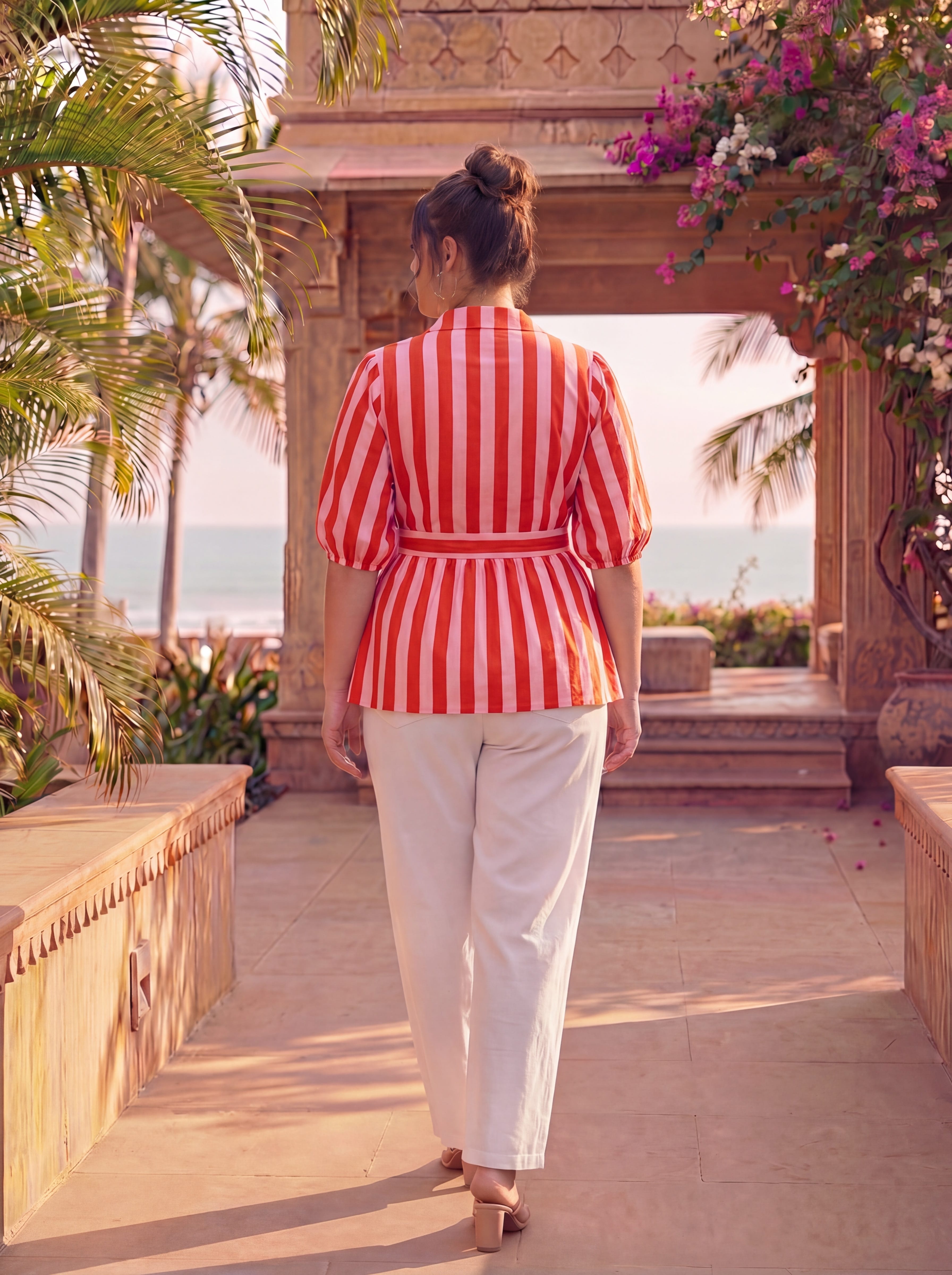Peach Stripes Easy Breeze Top