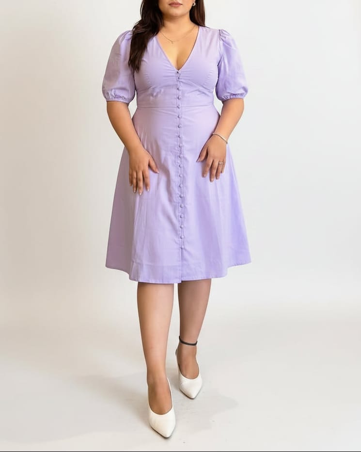 Short Lilac Megan Dress