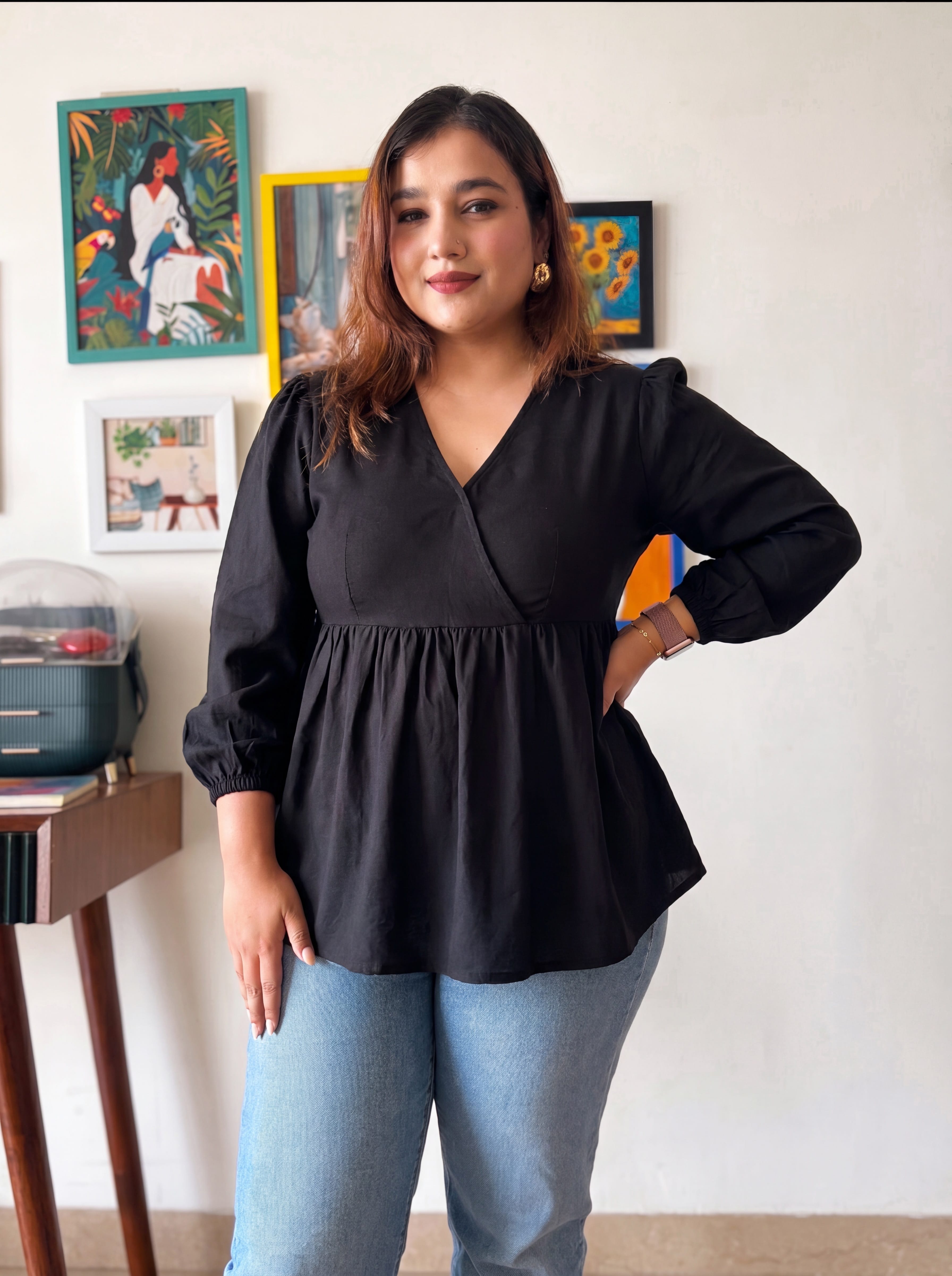 Black Savya Top