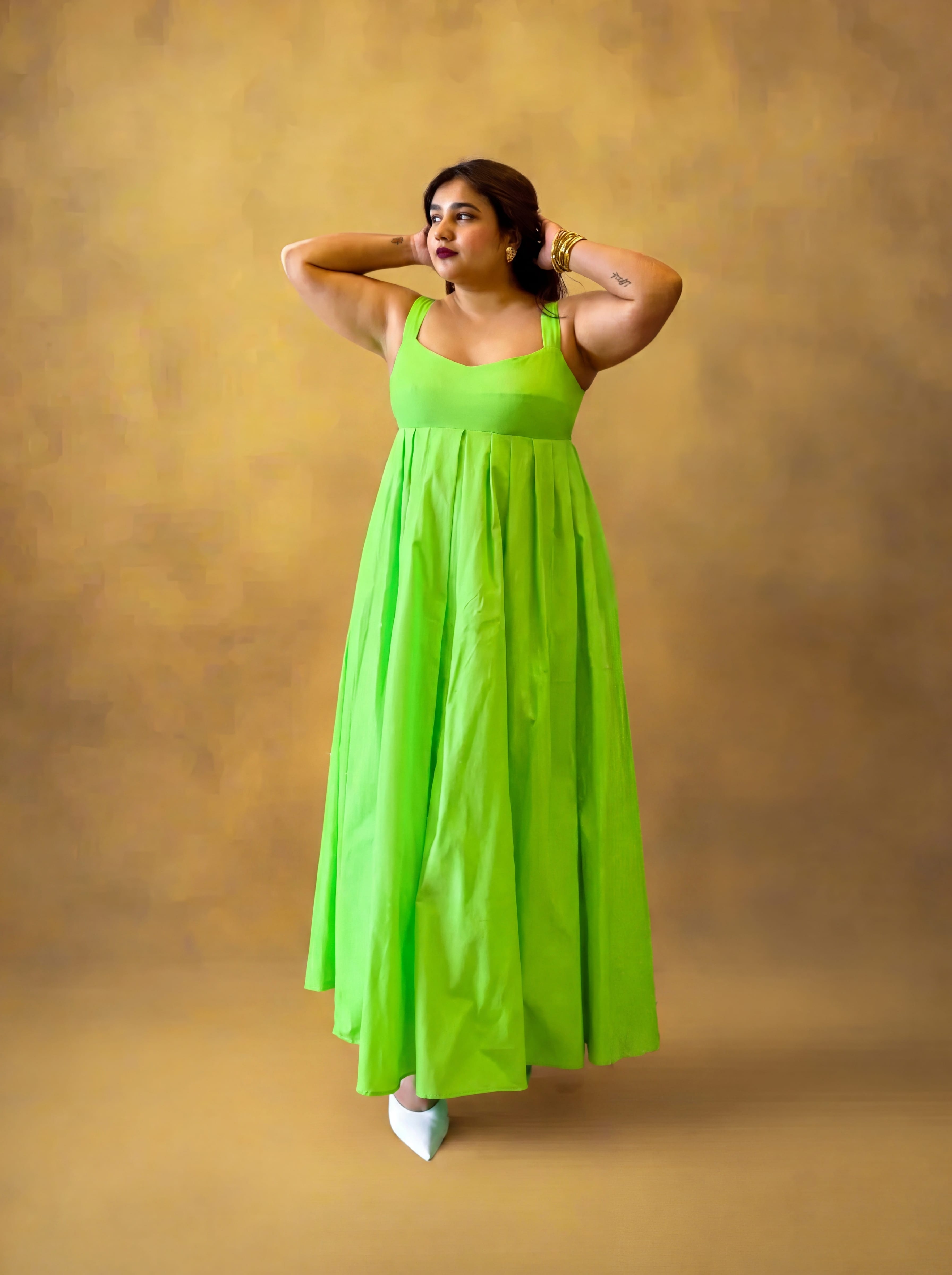 Parrot Green Mama Mia Dress