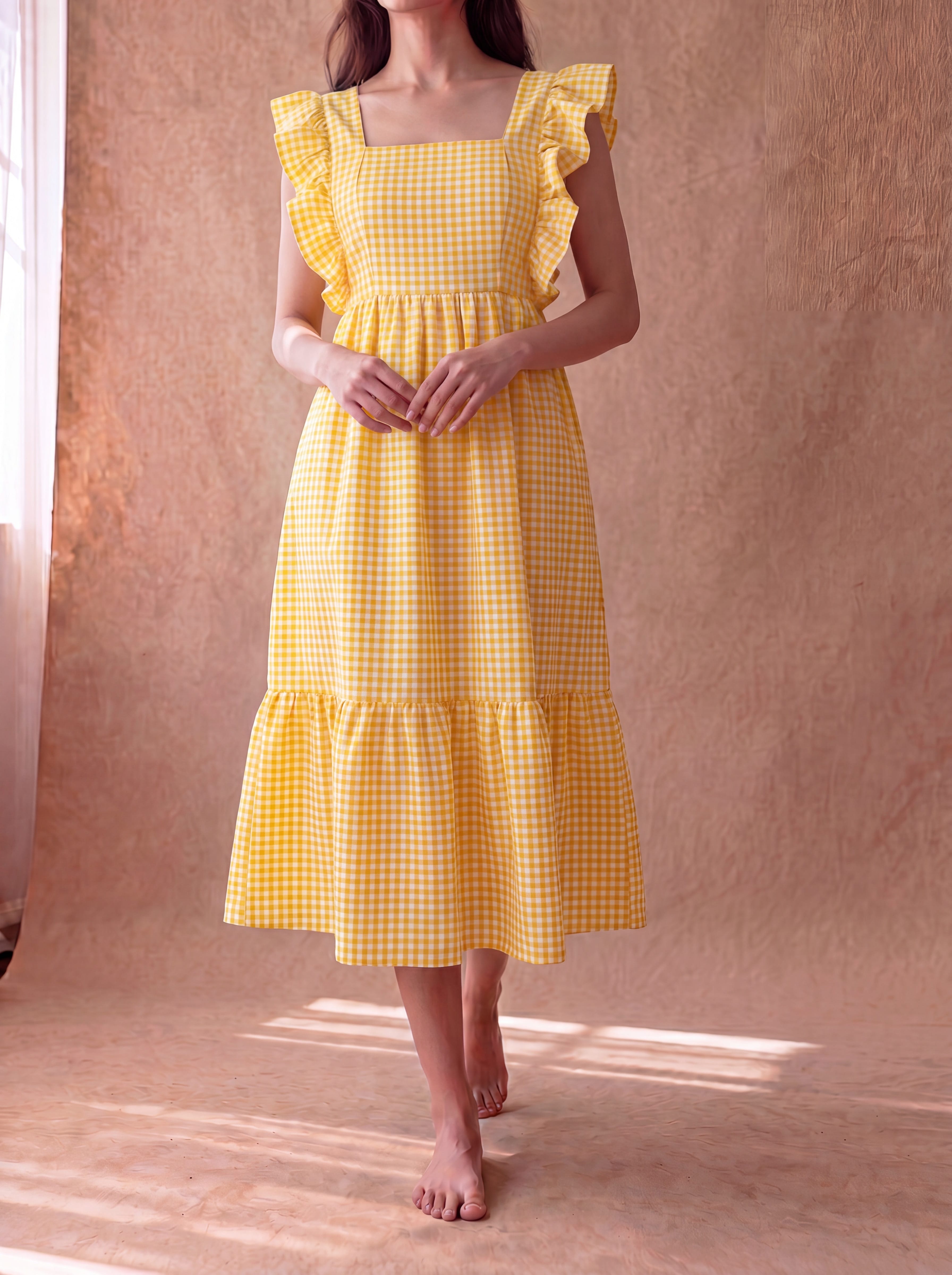 Yellow Gingham Hiya Dress