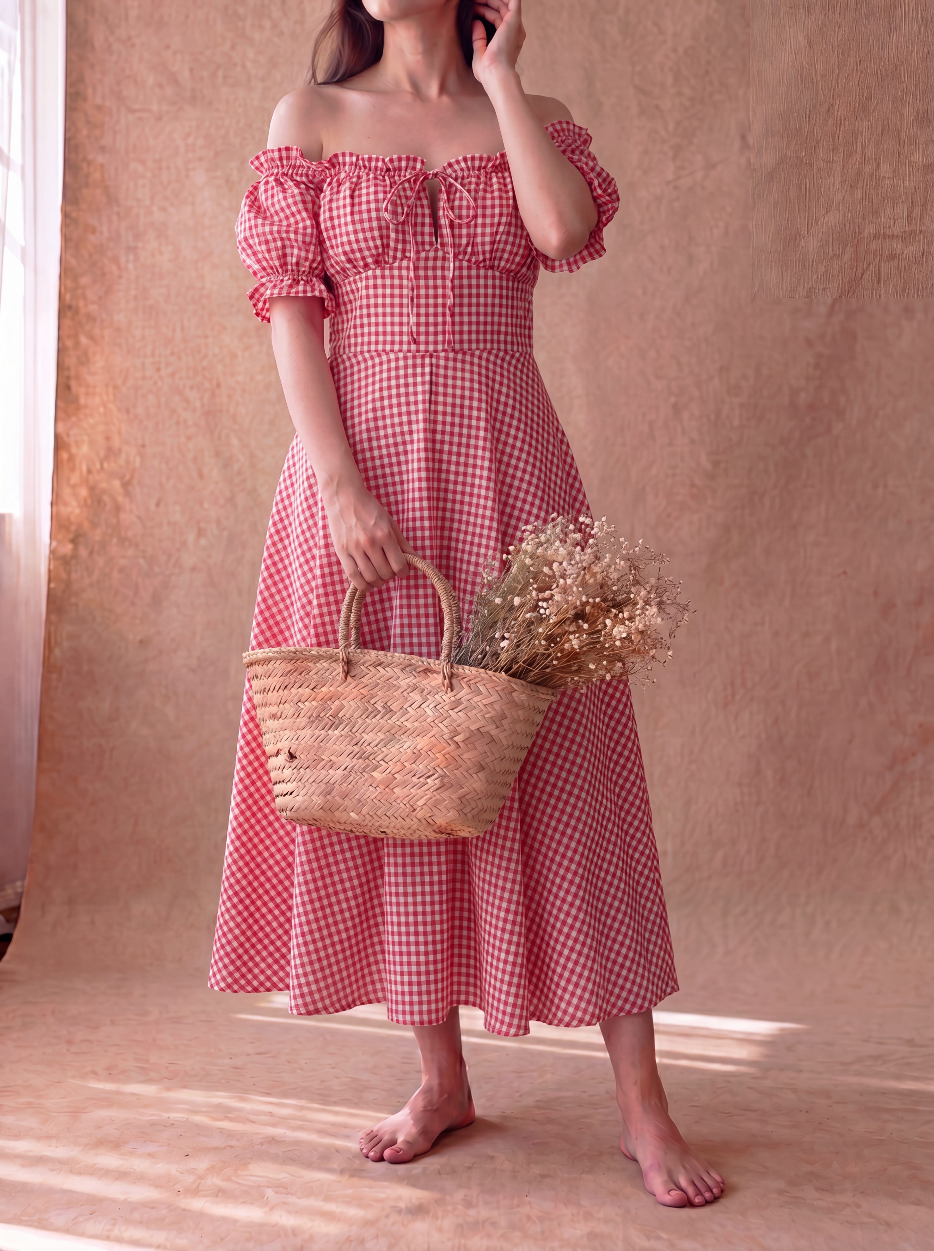 Red Gingham Renee Dress