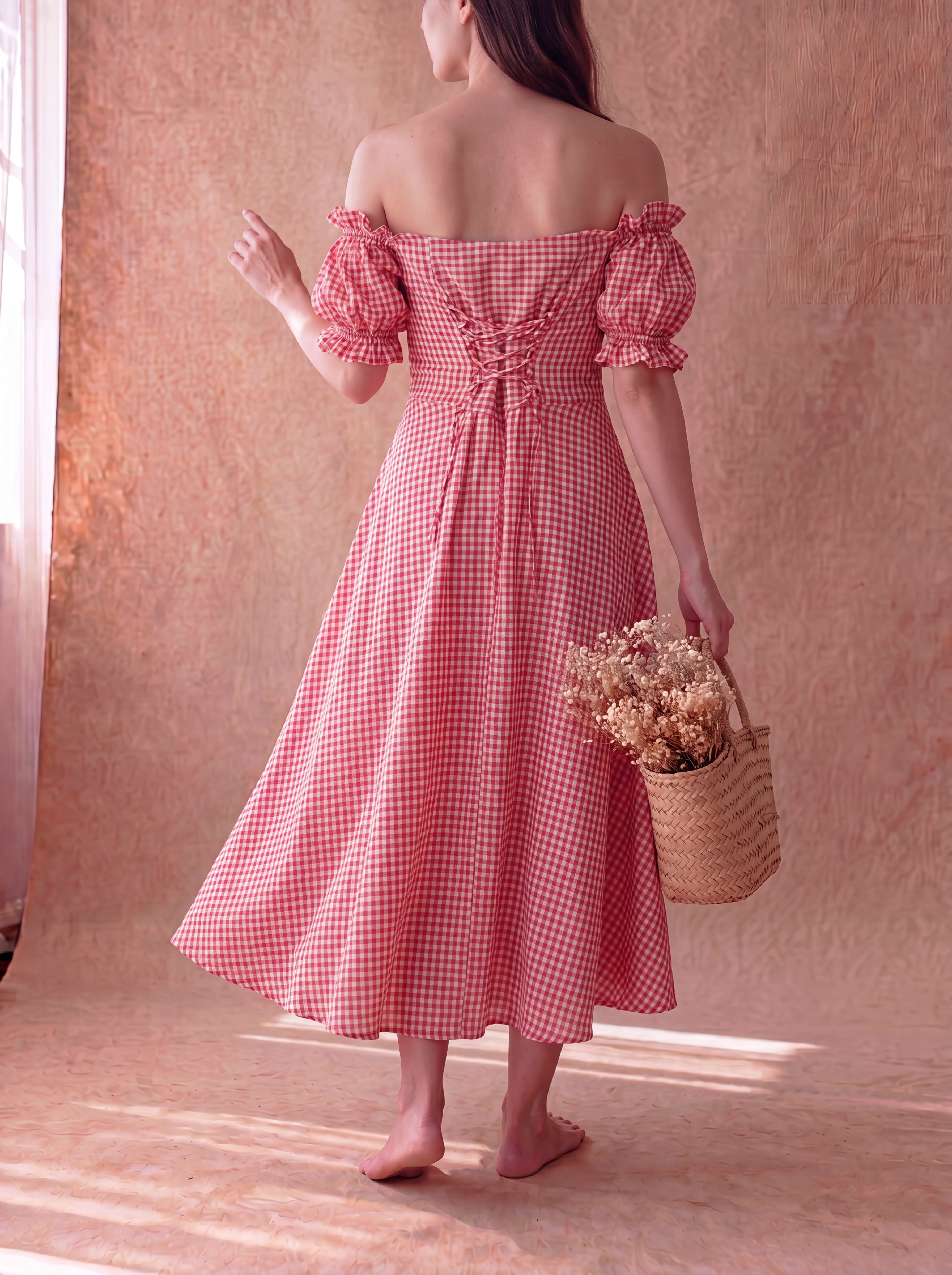 Red Gingham Renee Dress