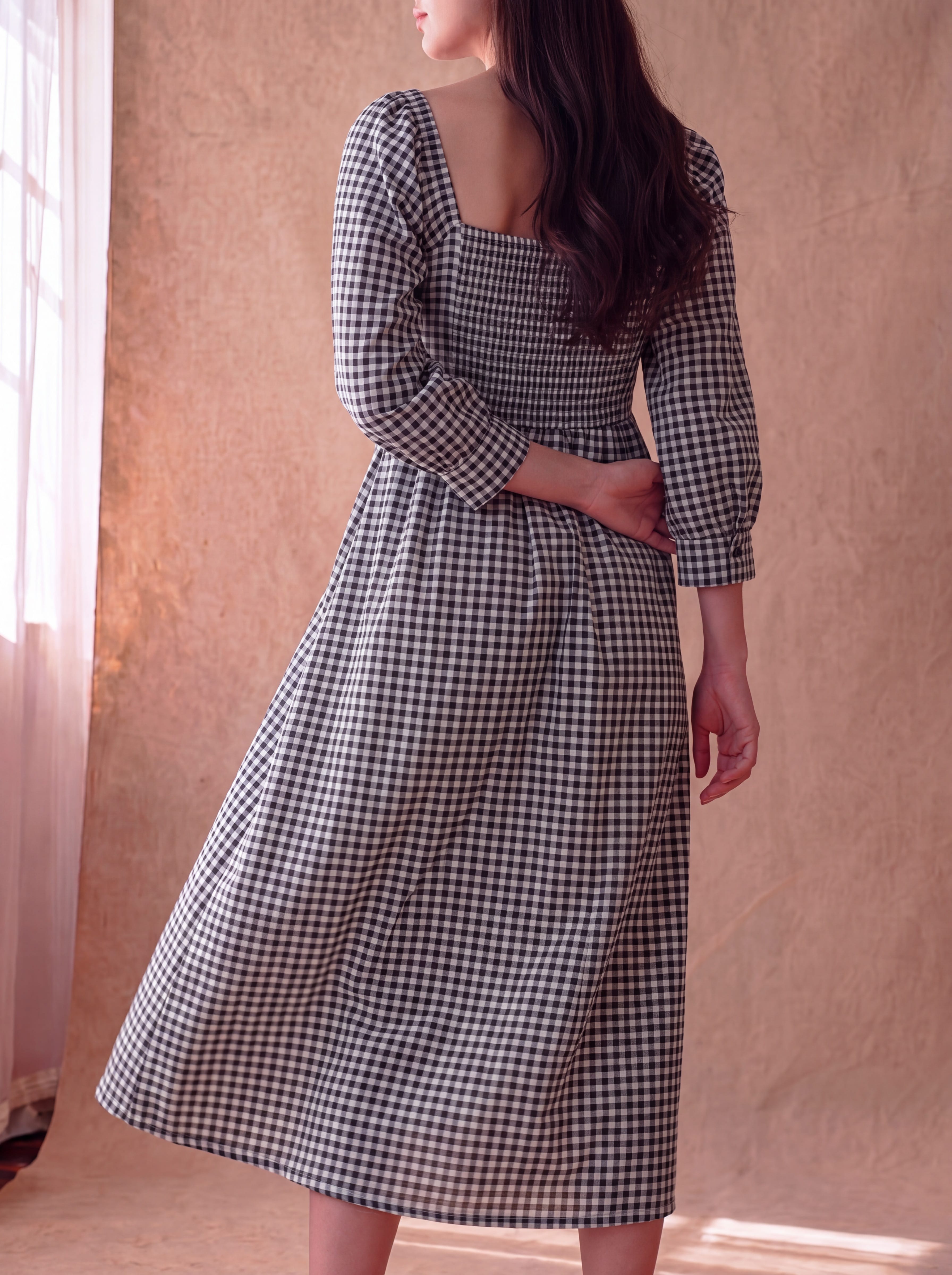 Black Gingham Lemonade Dress