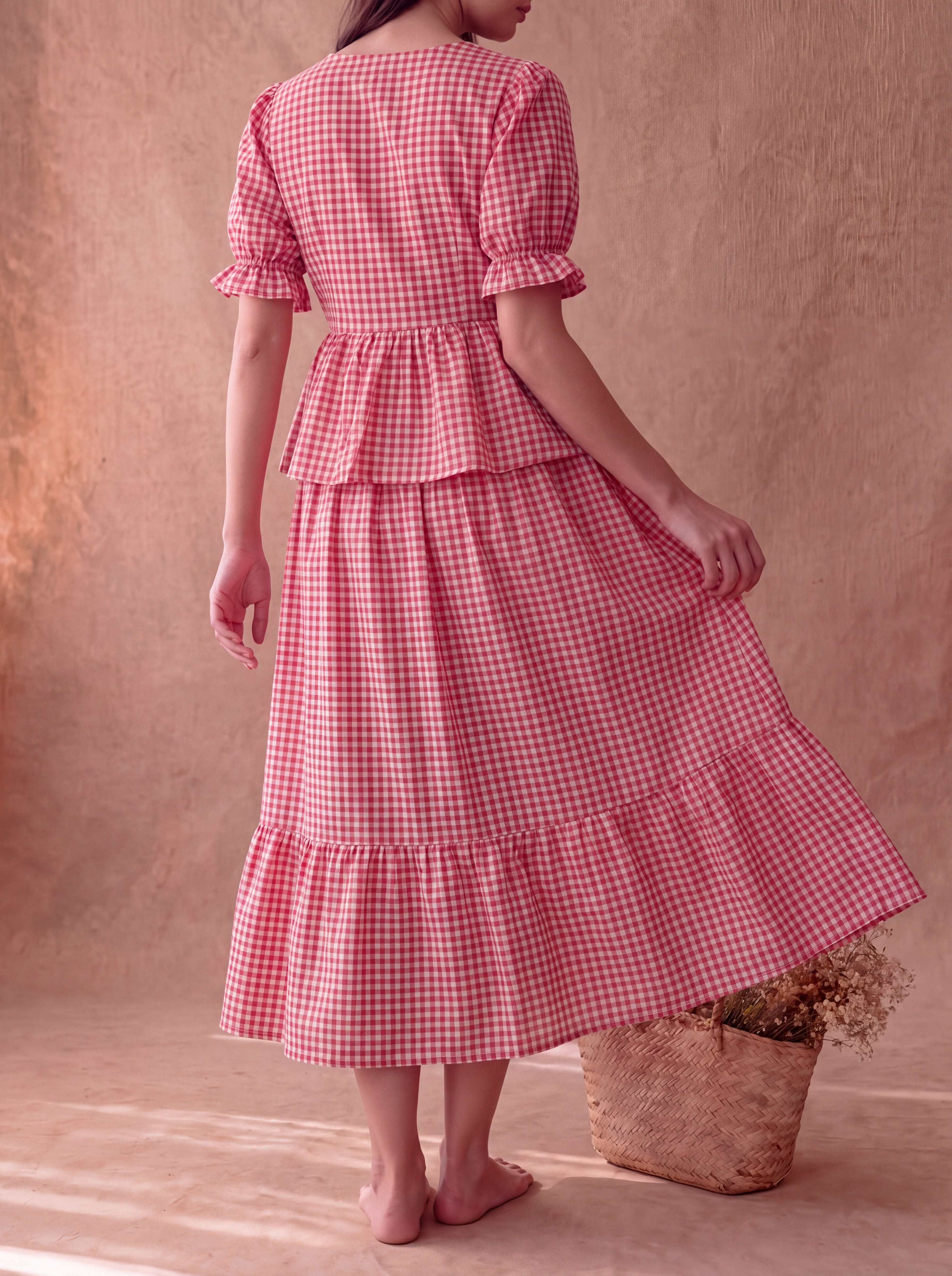 Red Gingham Sunny Set