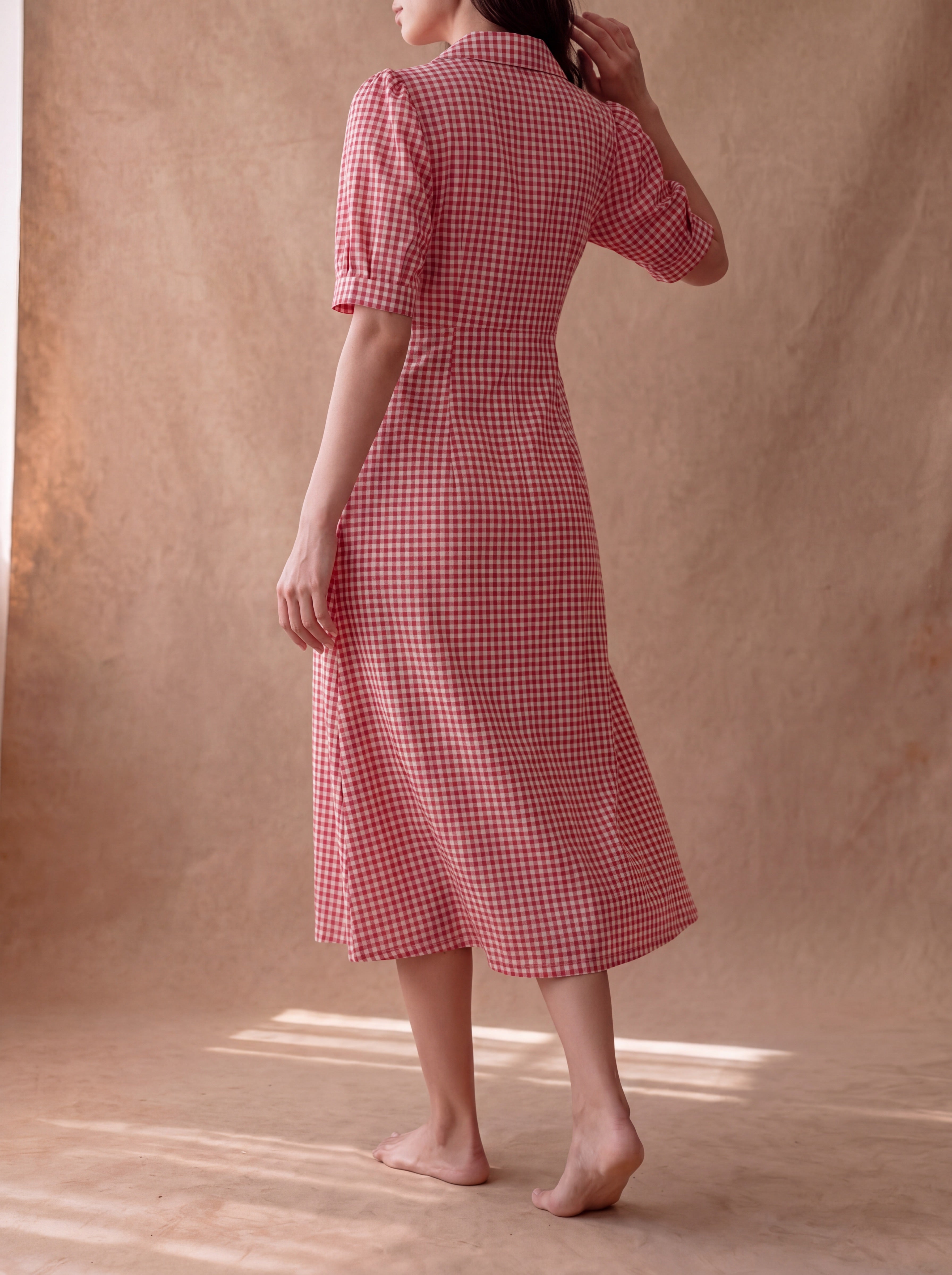 Red Gingham Taffy Dress