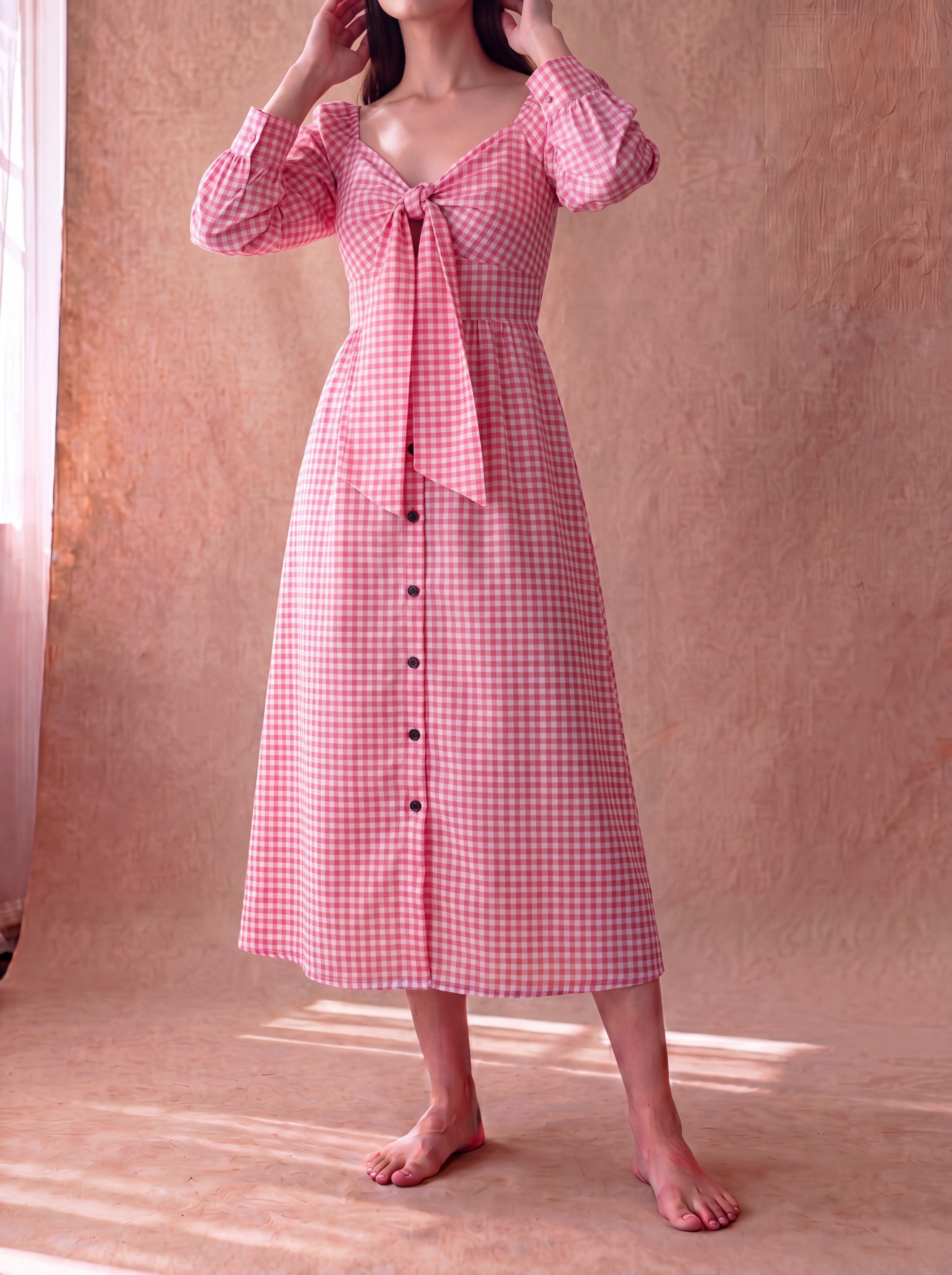 Pink Gingham Lemonade Dress