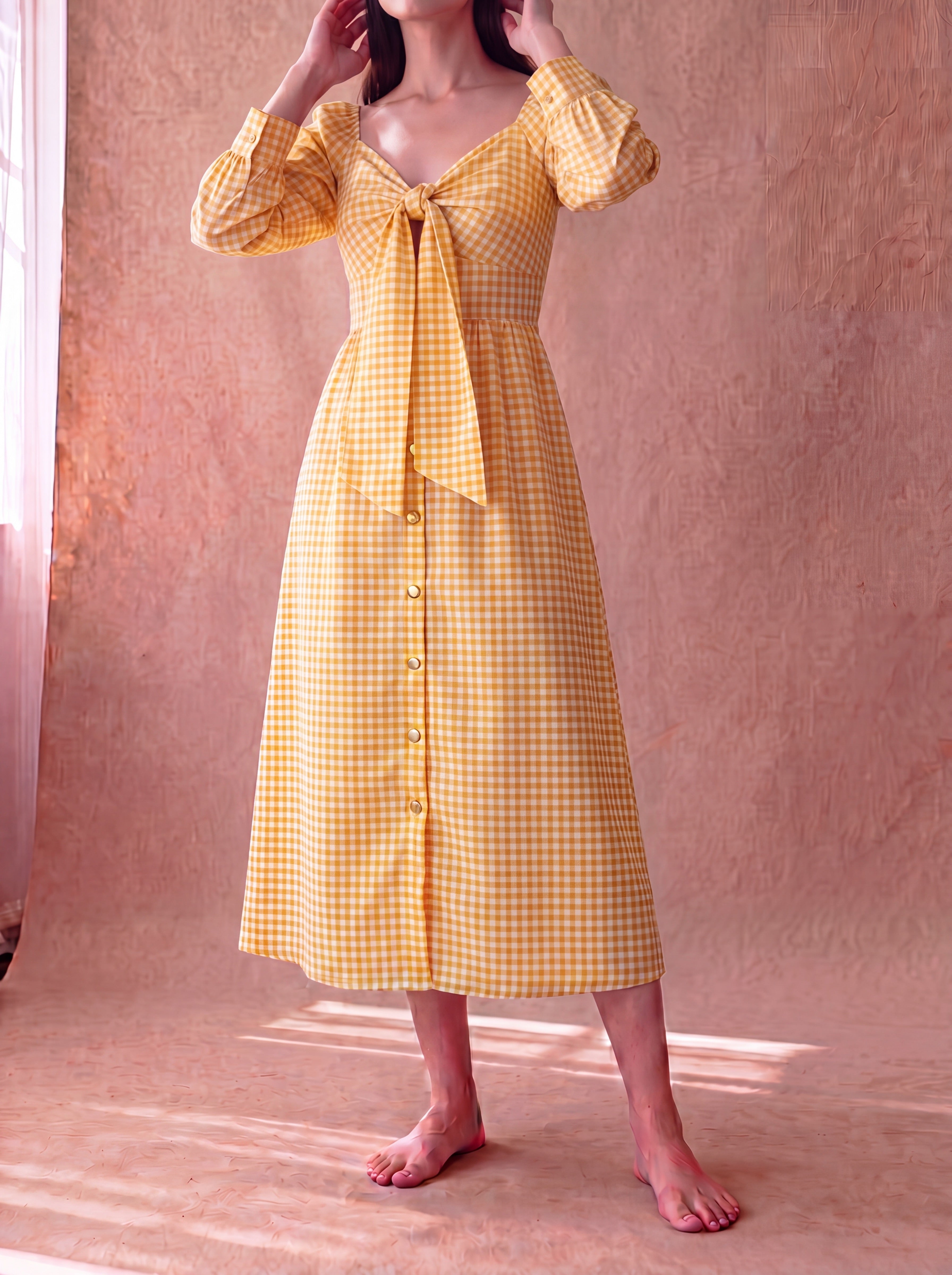 Yellow Gingham Lemonade Dress