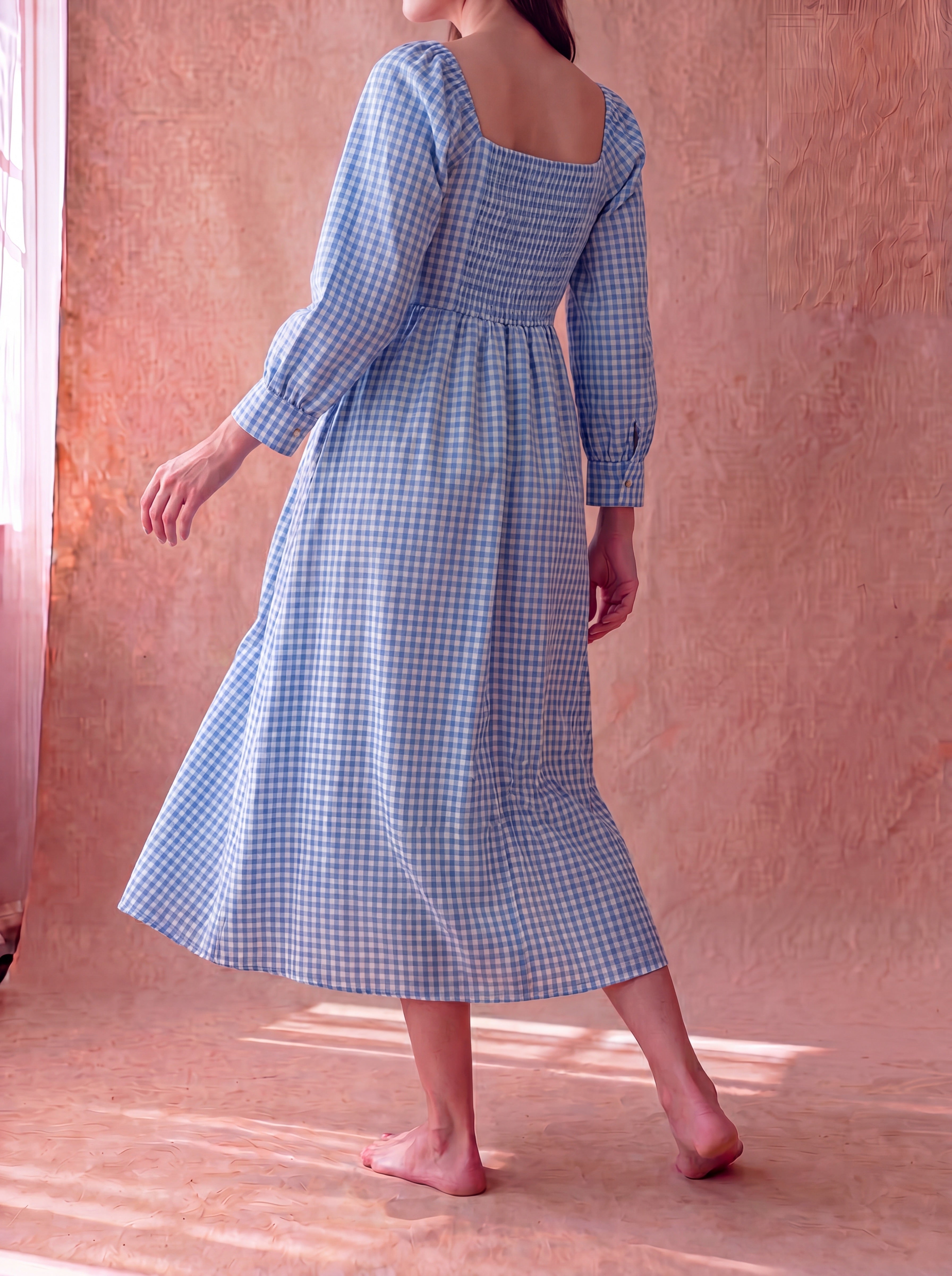 Blue Gingham Lemonade Dress