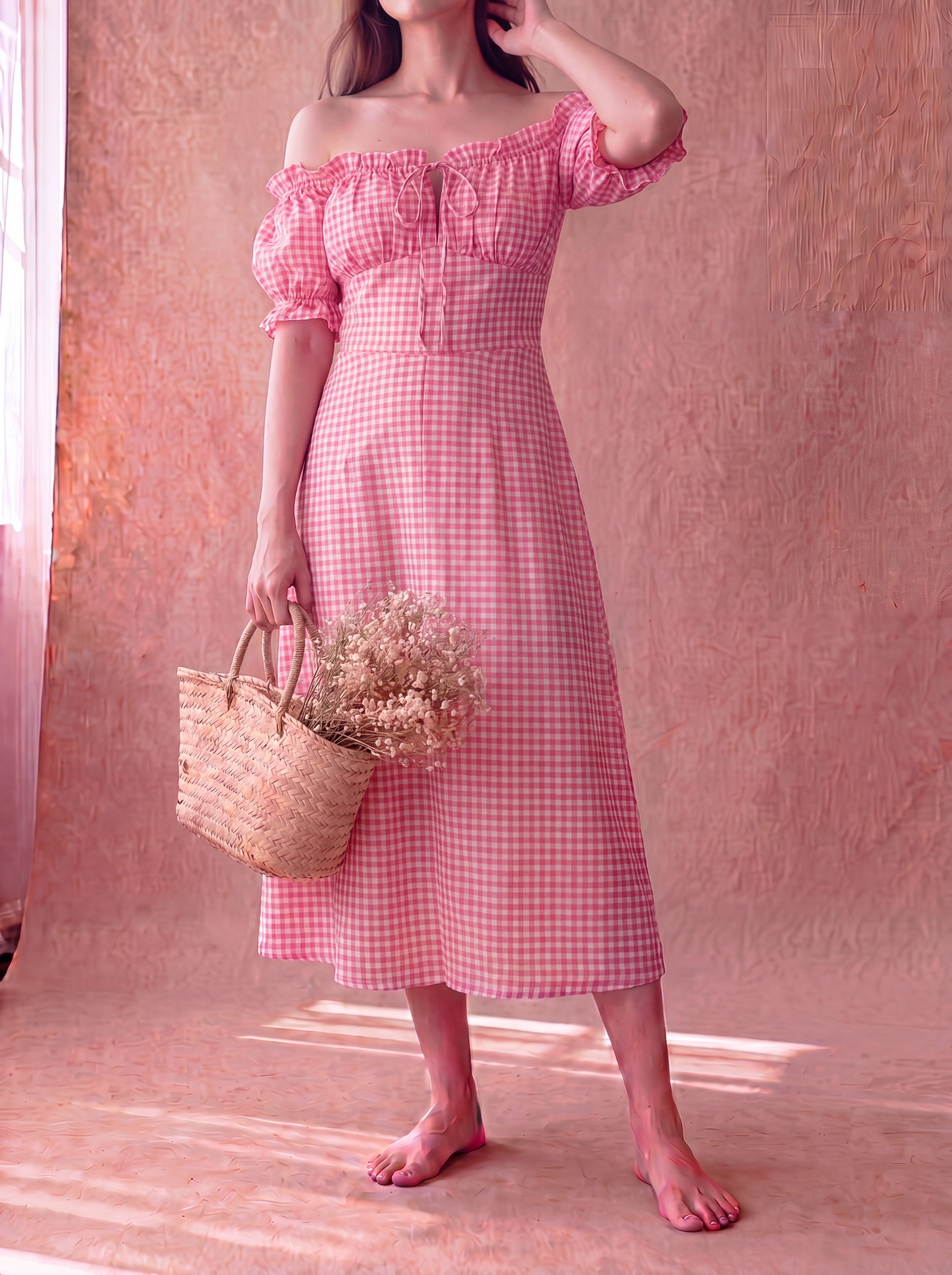 Pink Gingham Renee Dress