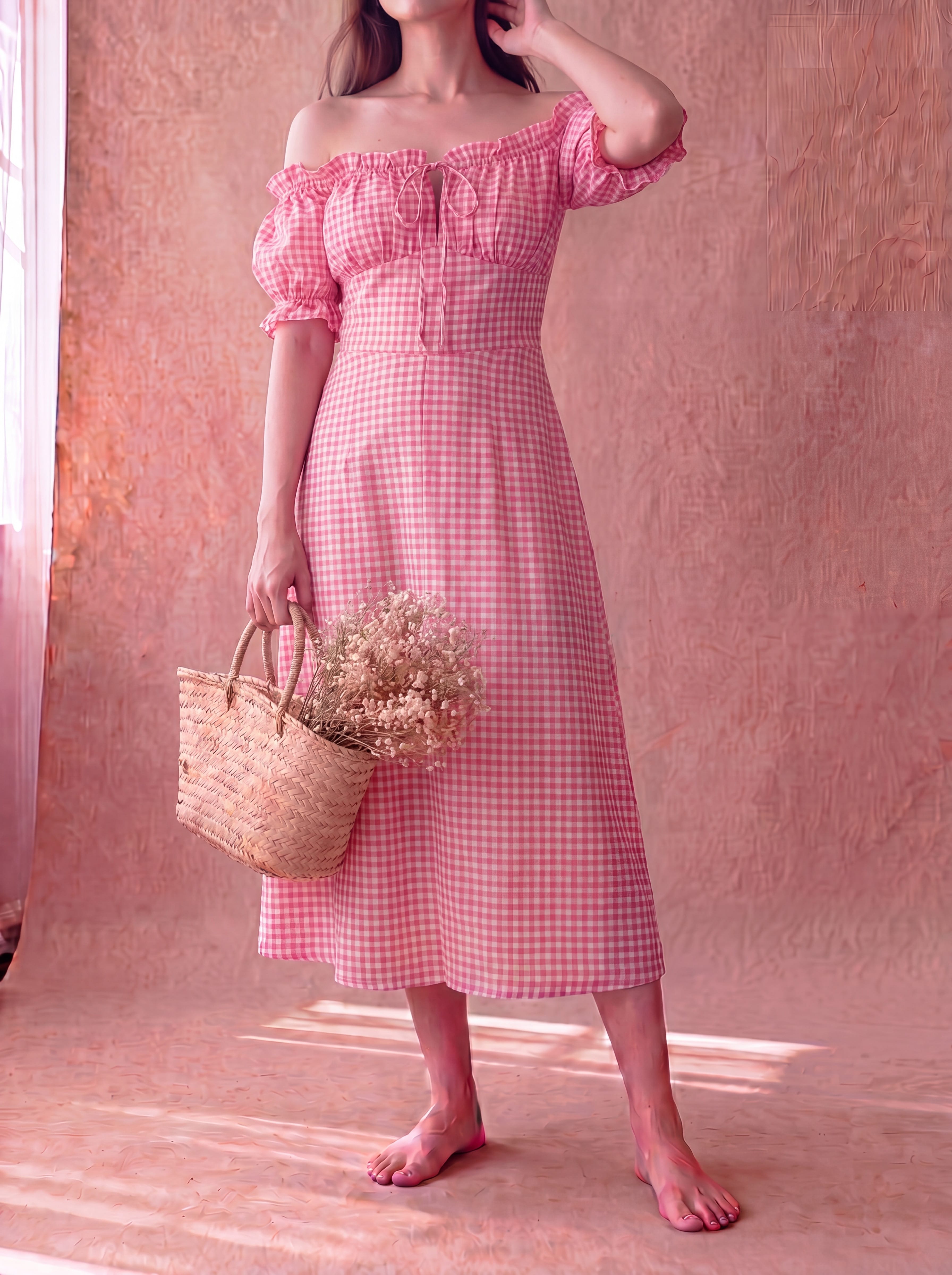 Pink Gingham Renee Dress