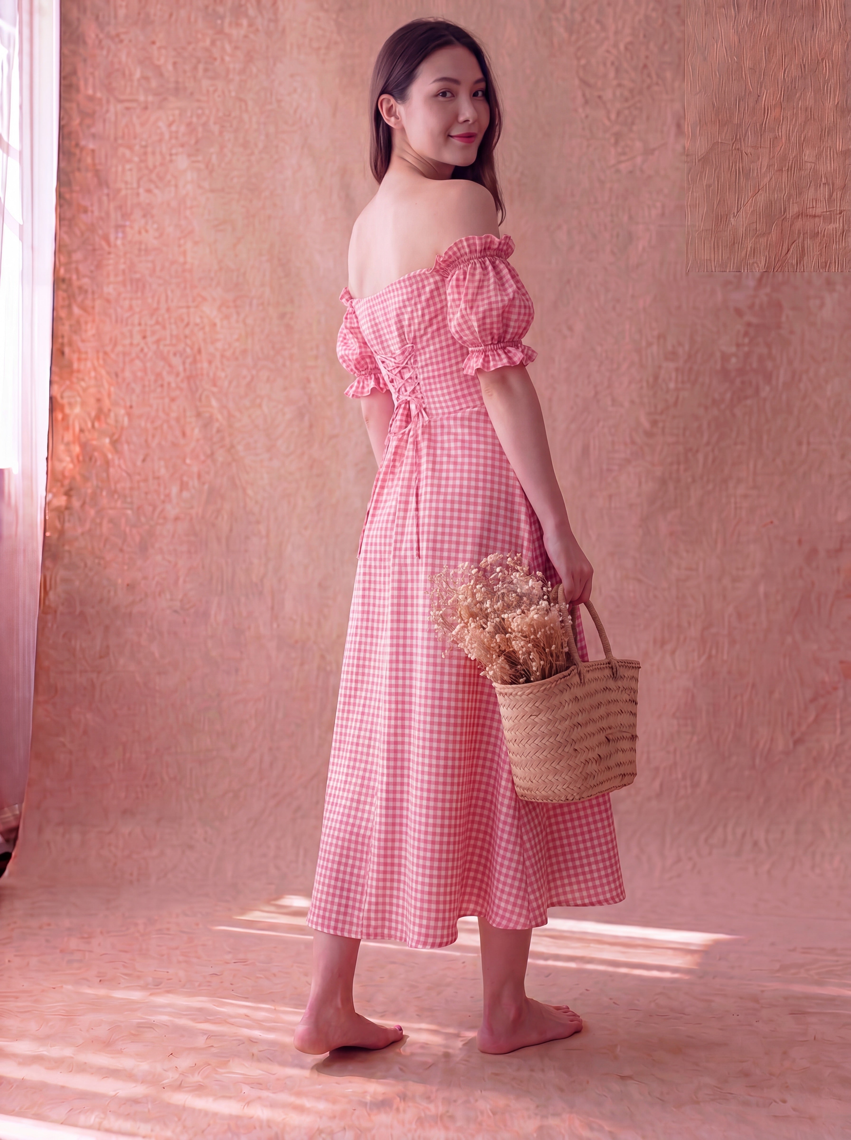 Pink Gingham Renee Dress