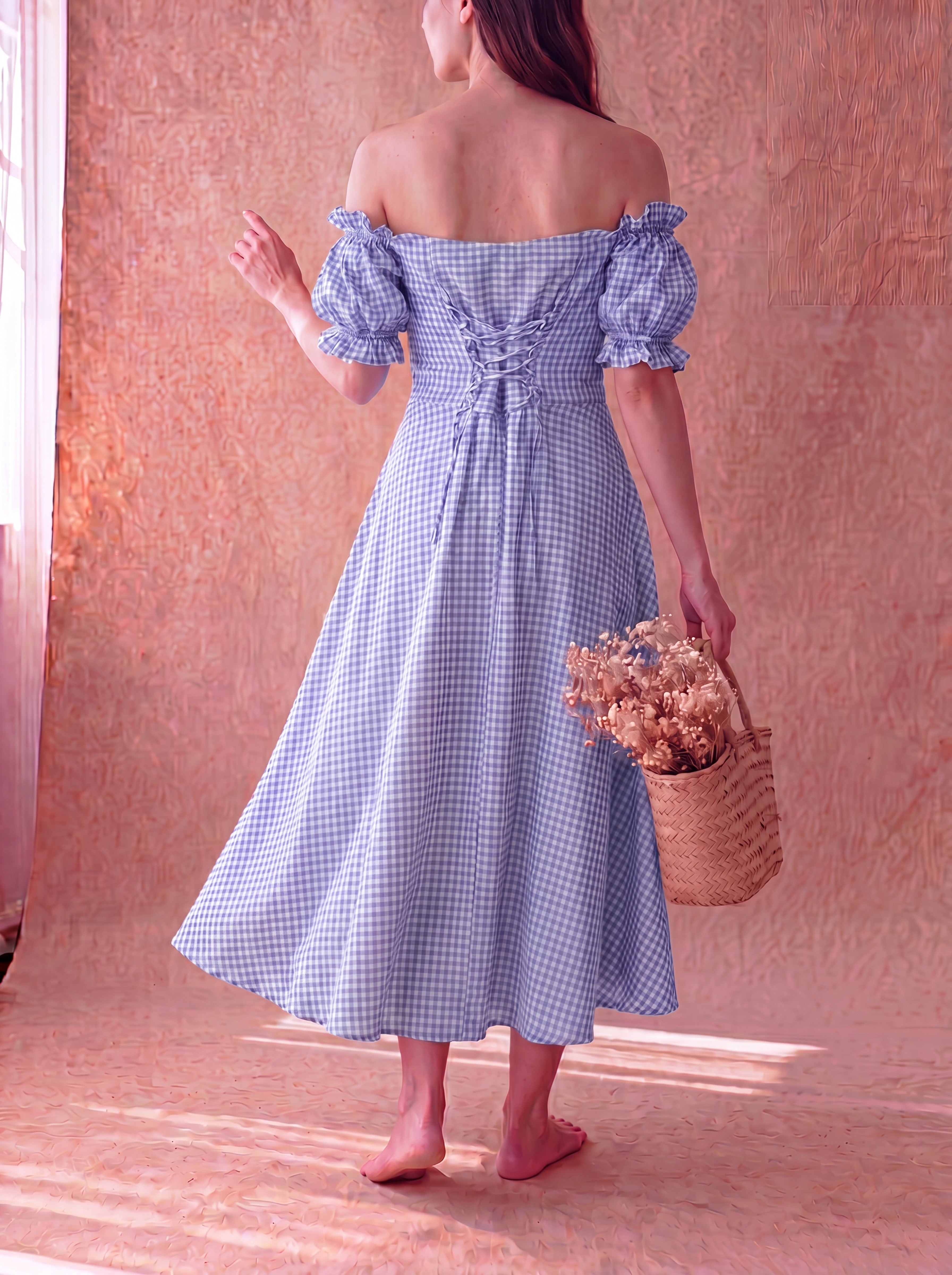 Blue Gingham Renee Dress