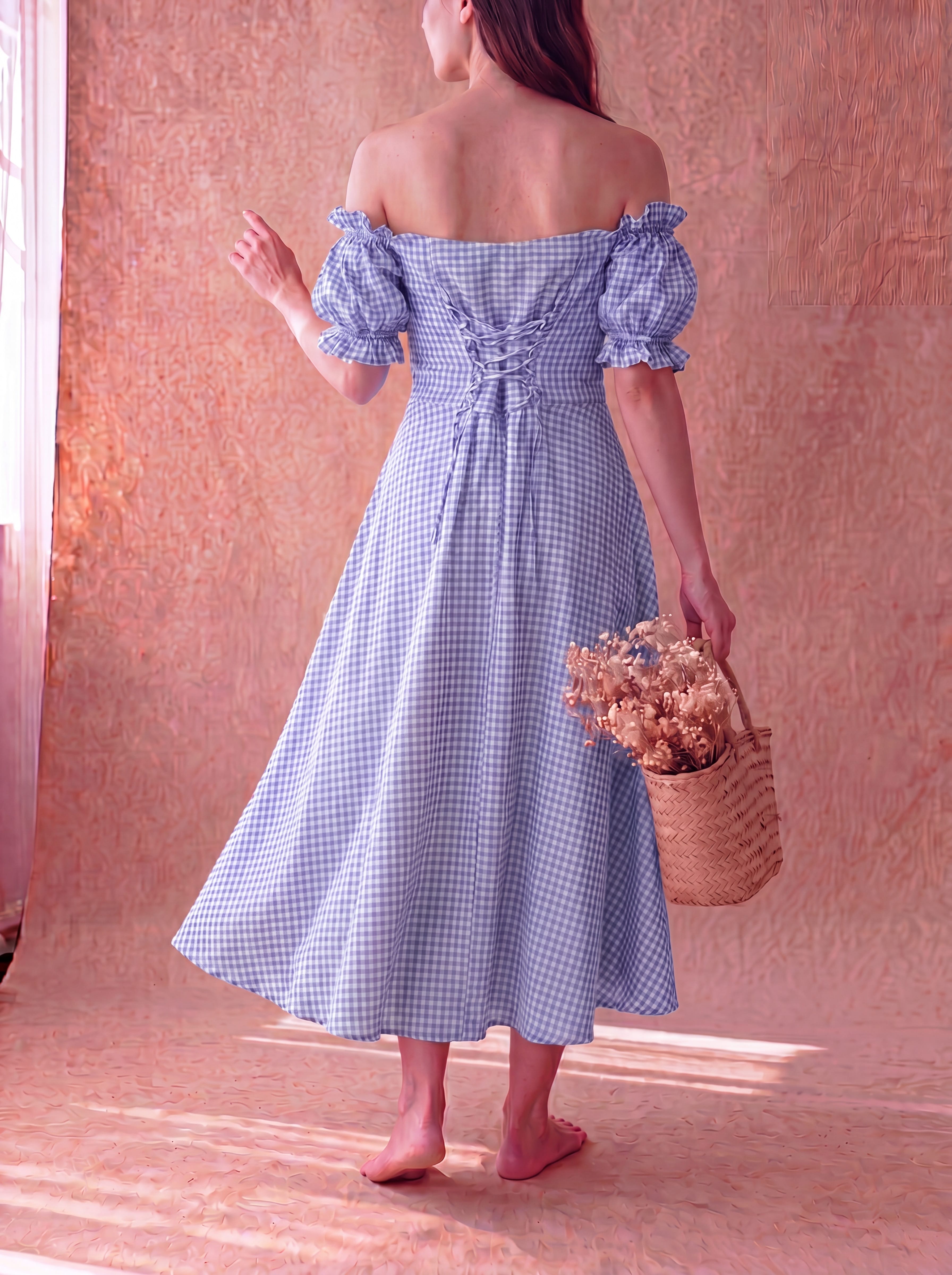Blue Gingham Renee Dress