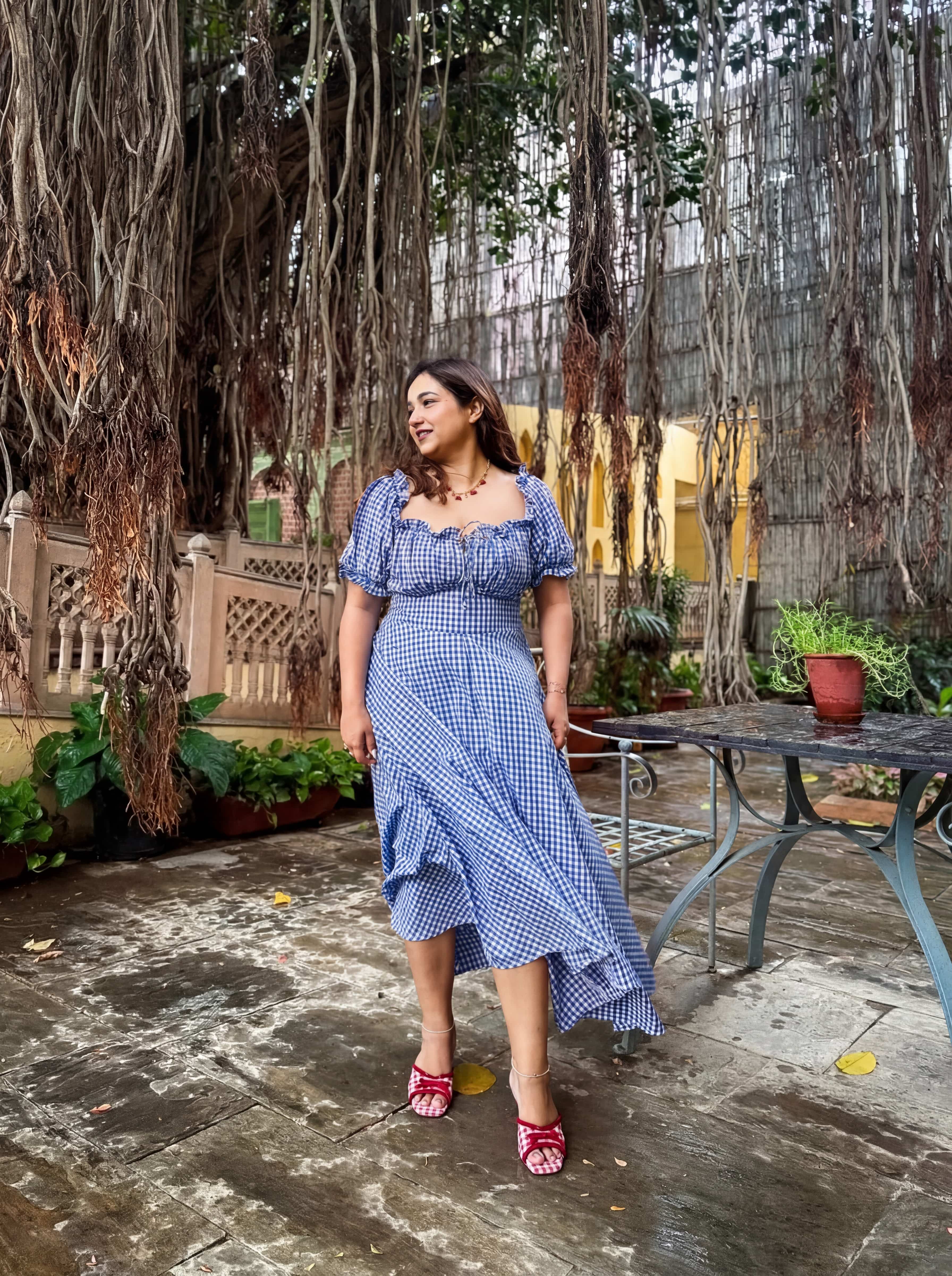 Blue Gingham Renee Dress