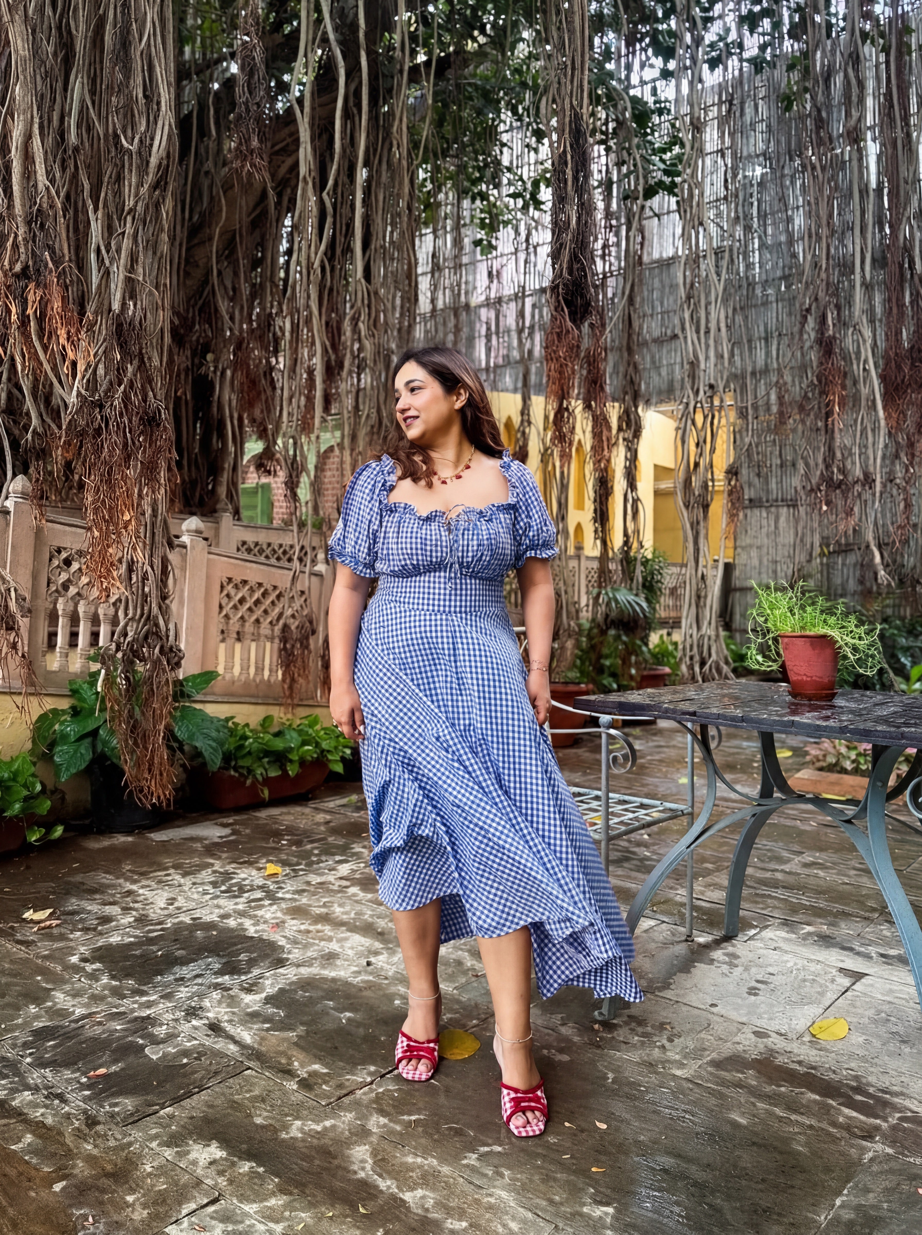 Blue Gingham Renee Dress