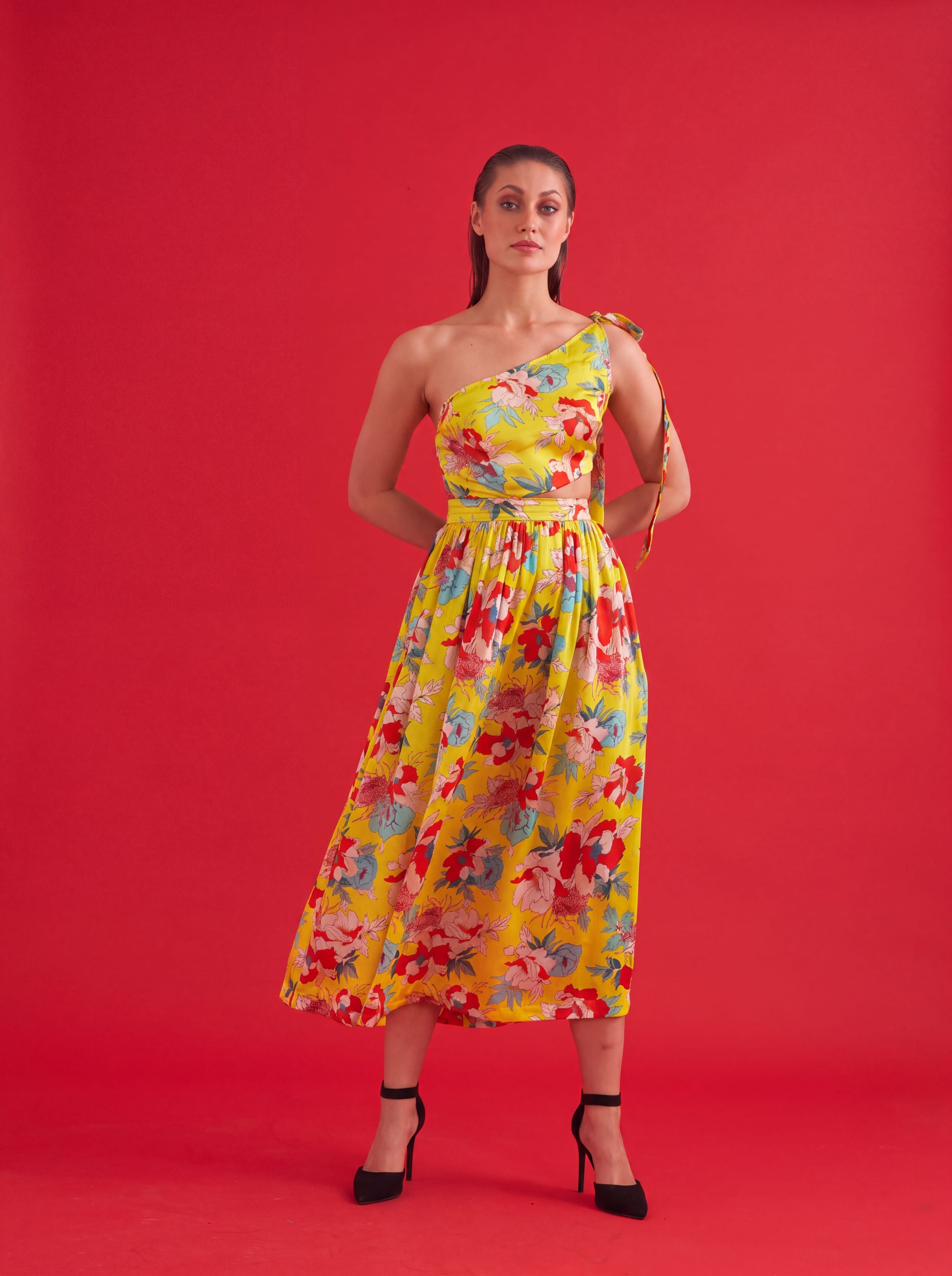 Floral Natalia Satin Dress