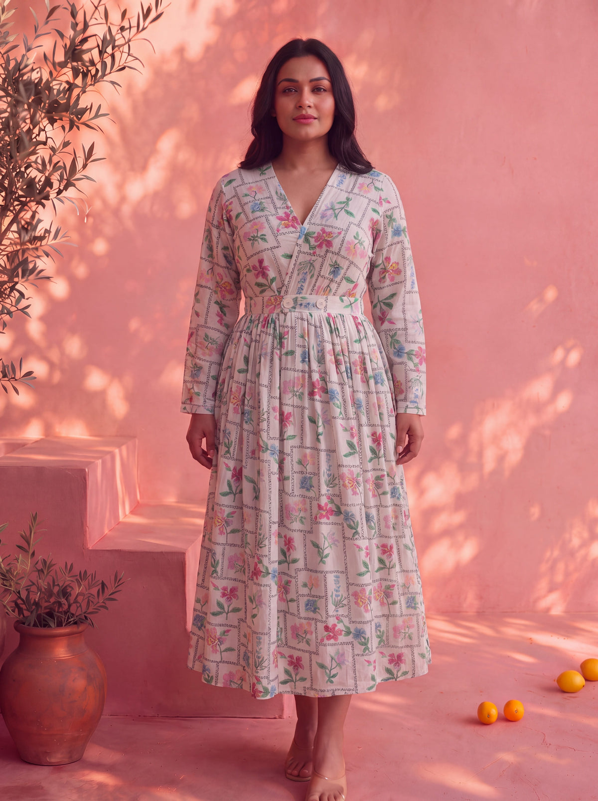 White Floral Casa Dress