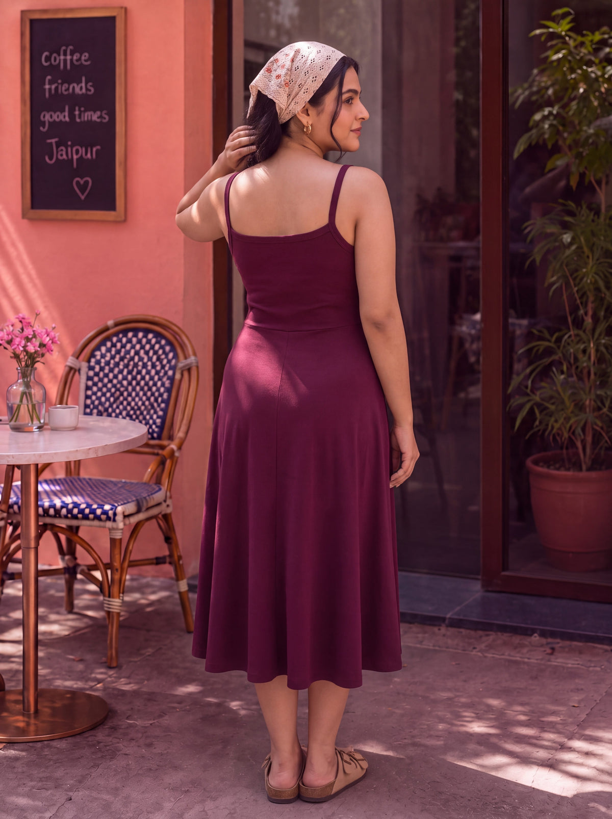 Joy Lycra Midi Dress