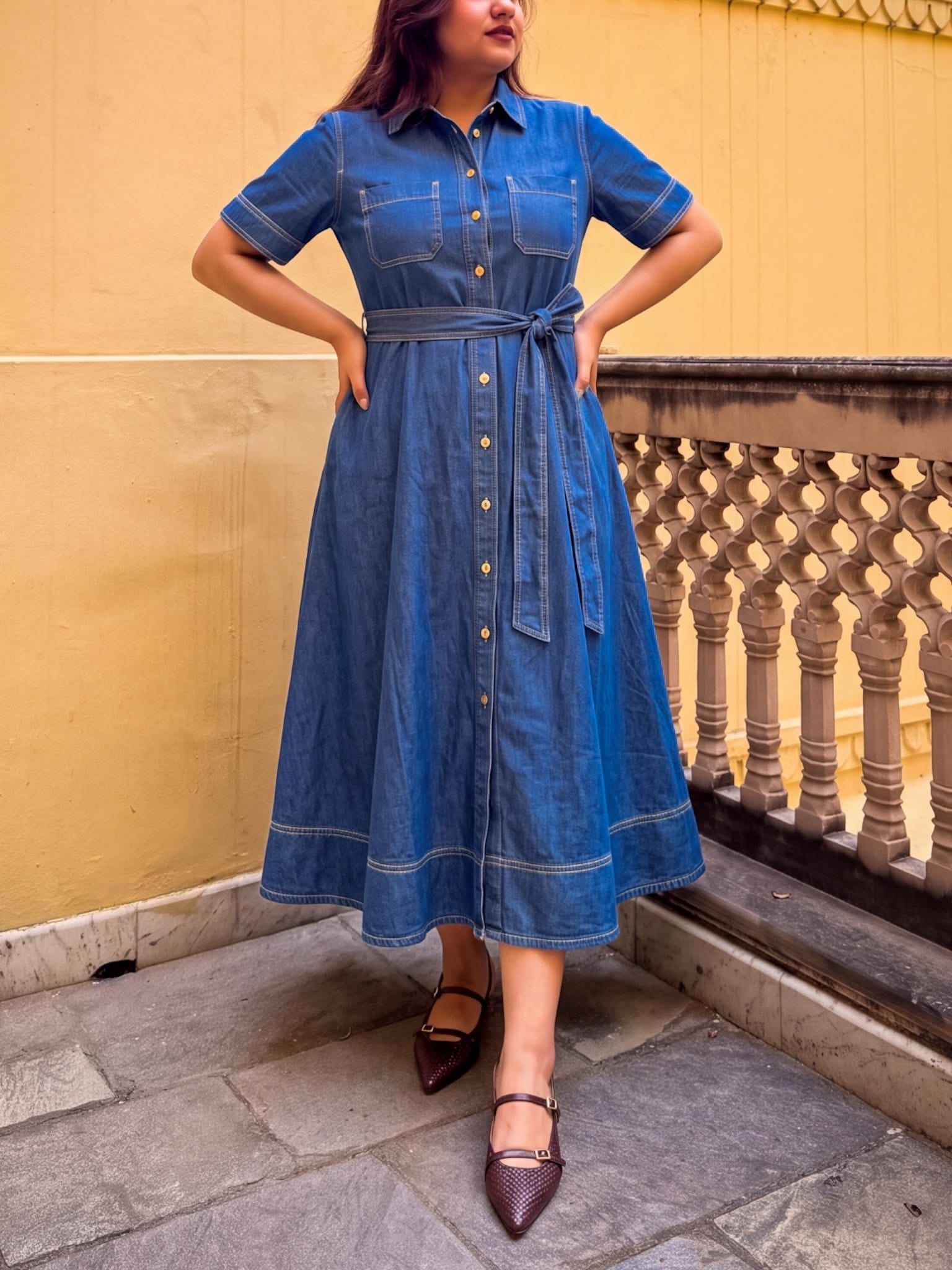 Riley Chambray Dress