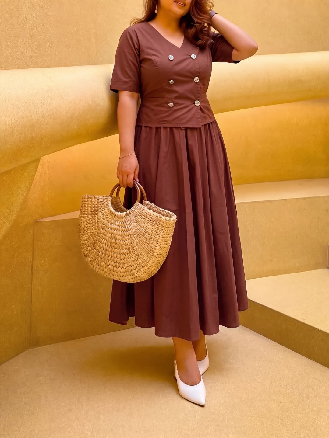 Brown Francesca Co-ord Set