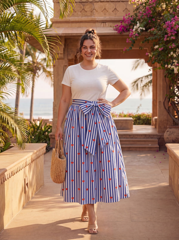Blue Striped Clear Skies Skirt
