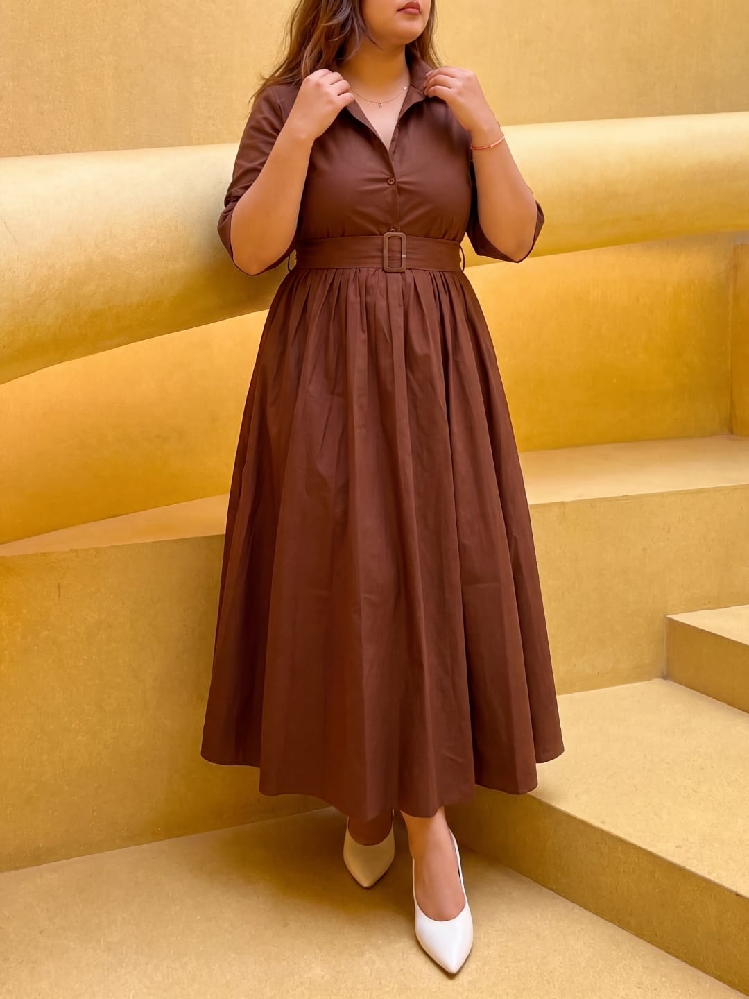 Brown Gardenia Dress