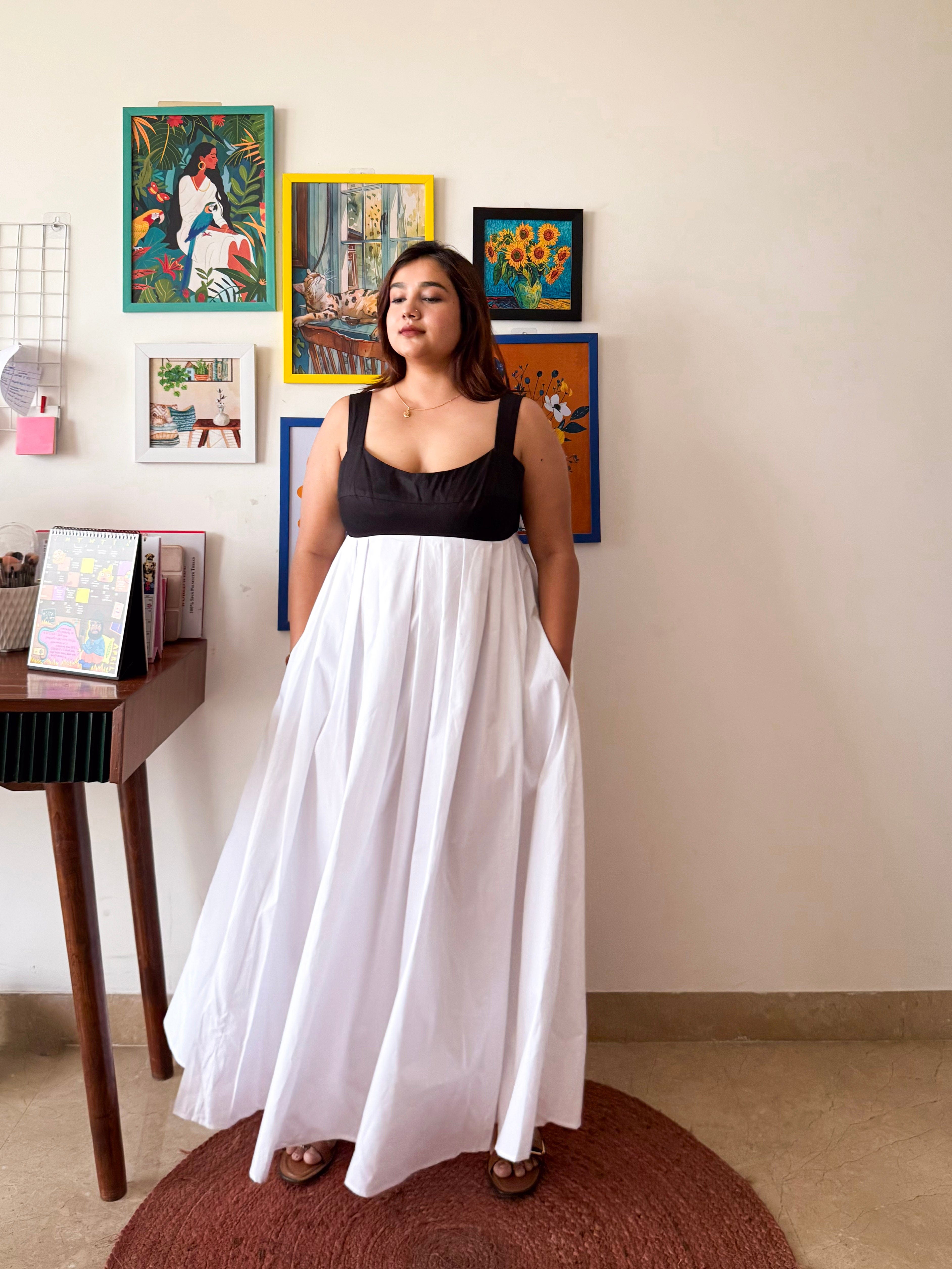 Black White Mama Mia Dress