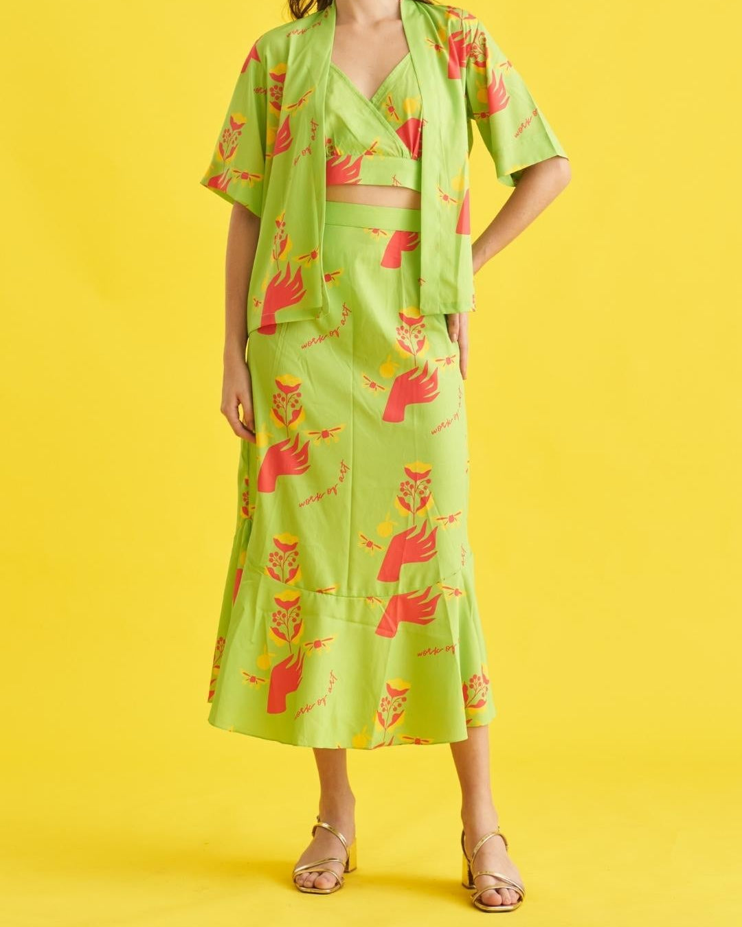 Printed Three Piece Set