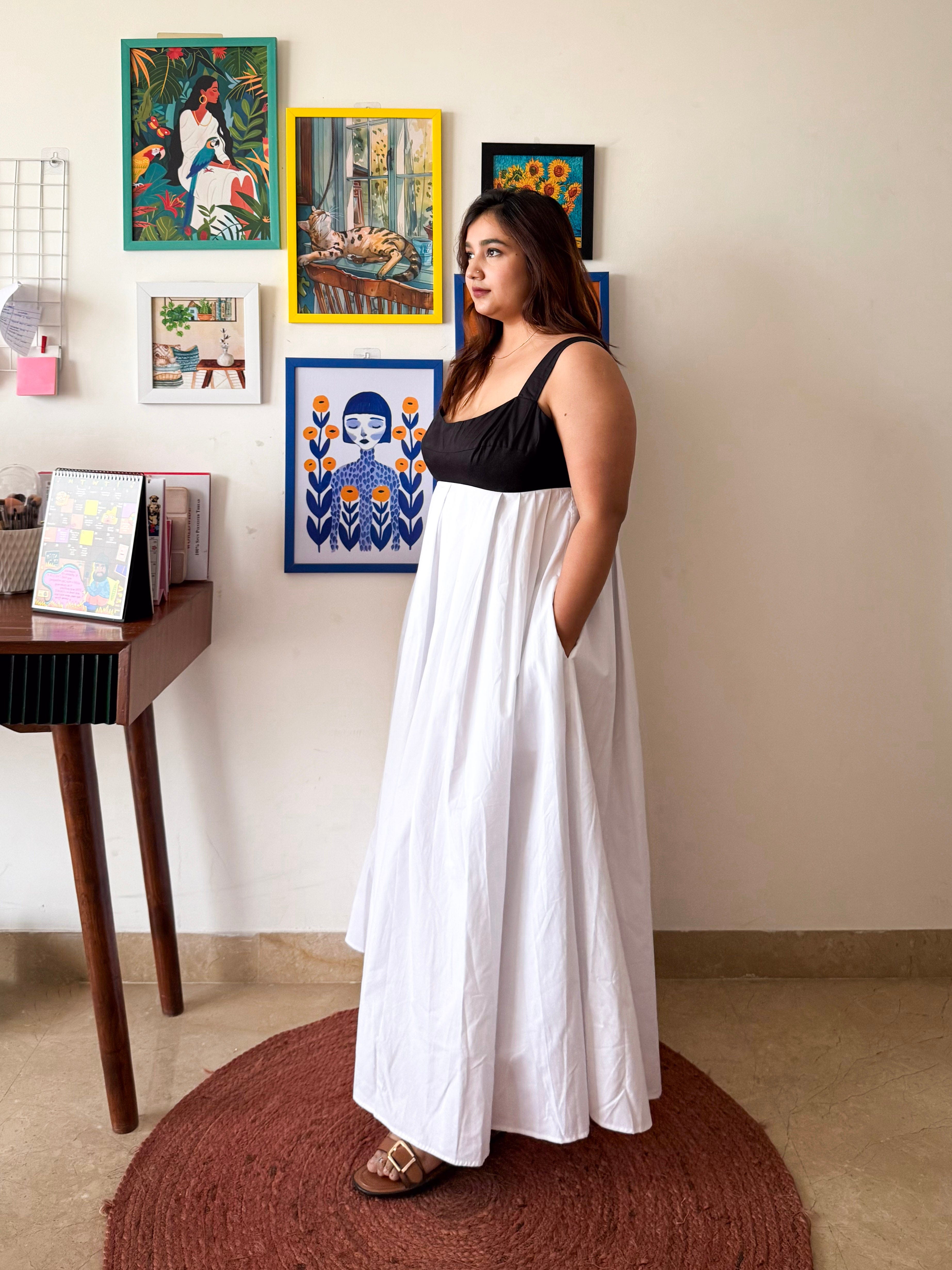 Black White Mama Mia Dress