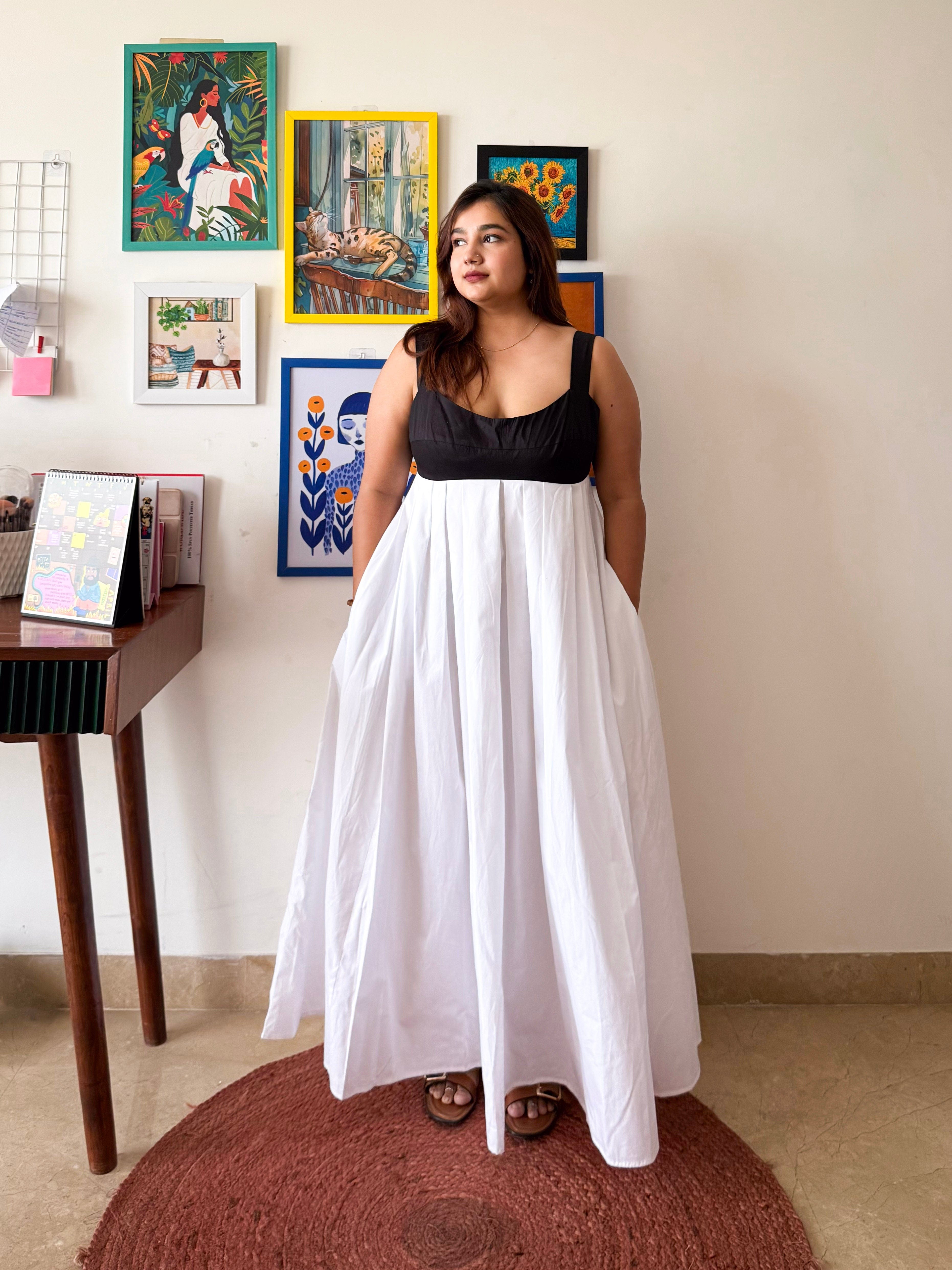 Black White Mama Mia Dress