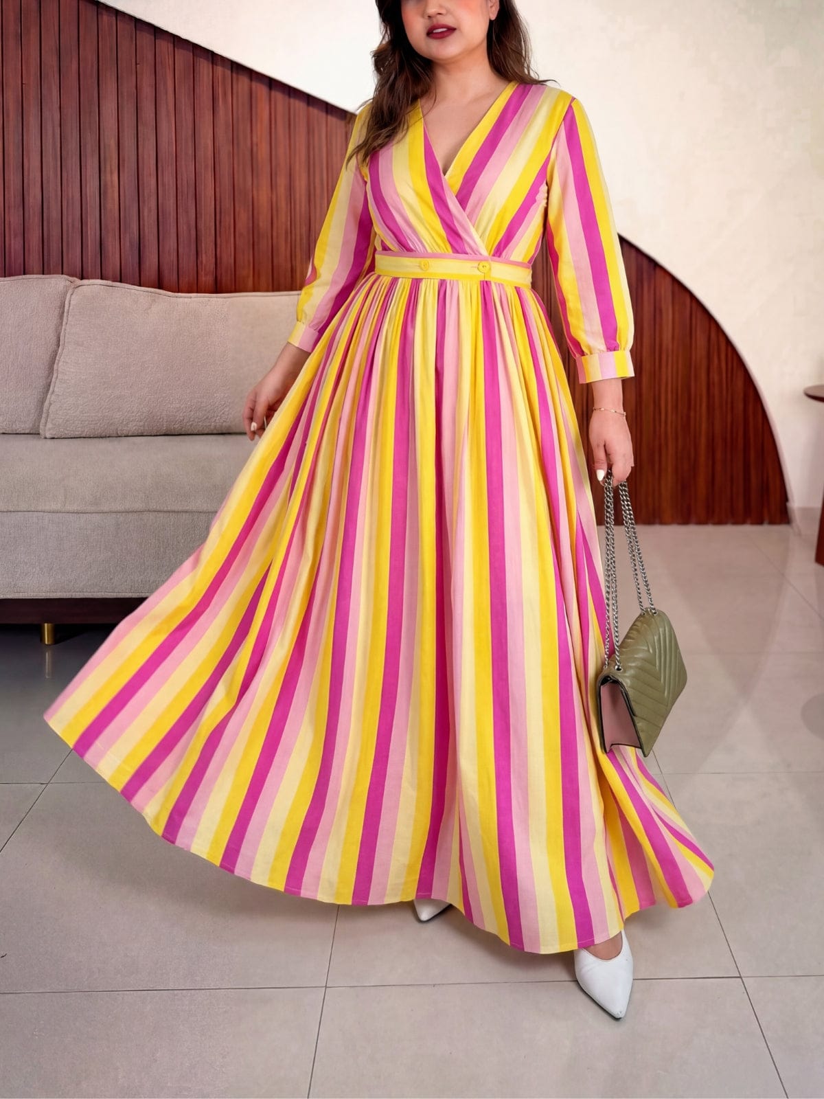 Sunset Stripe Casa Dress