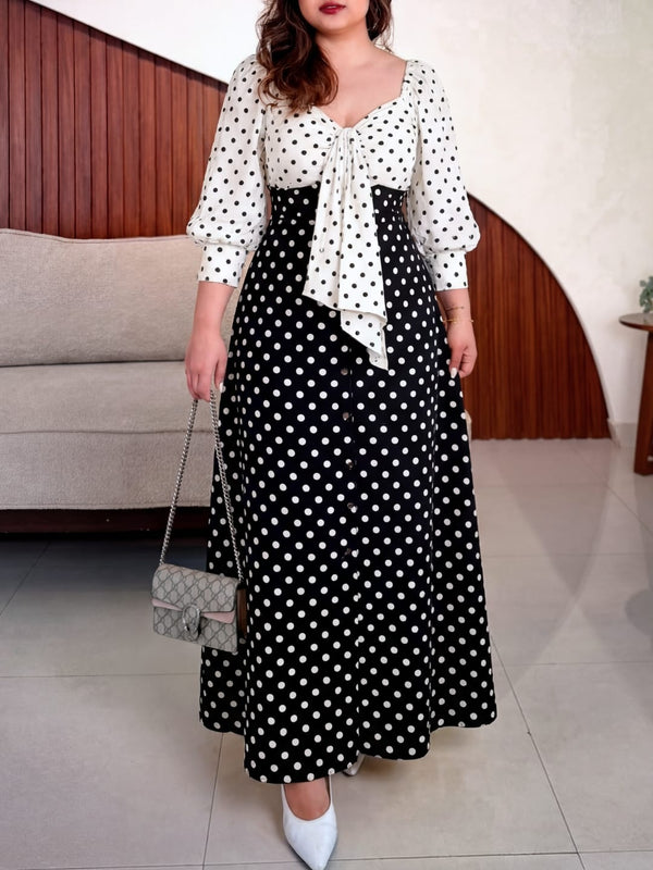 Mix Polka Lemonade Dress