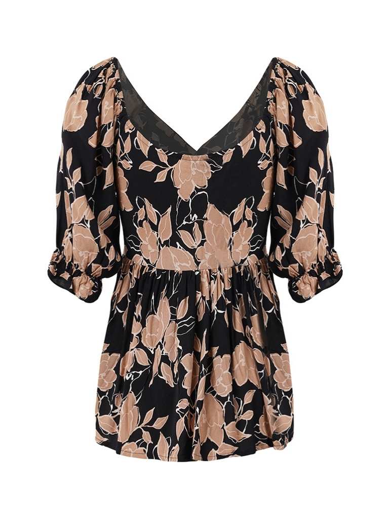 Shadow Bloom Sweetheart Top