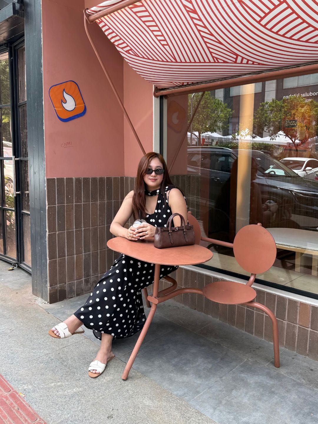 B&W Polka Kareena Dress