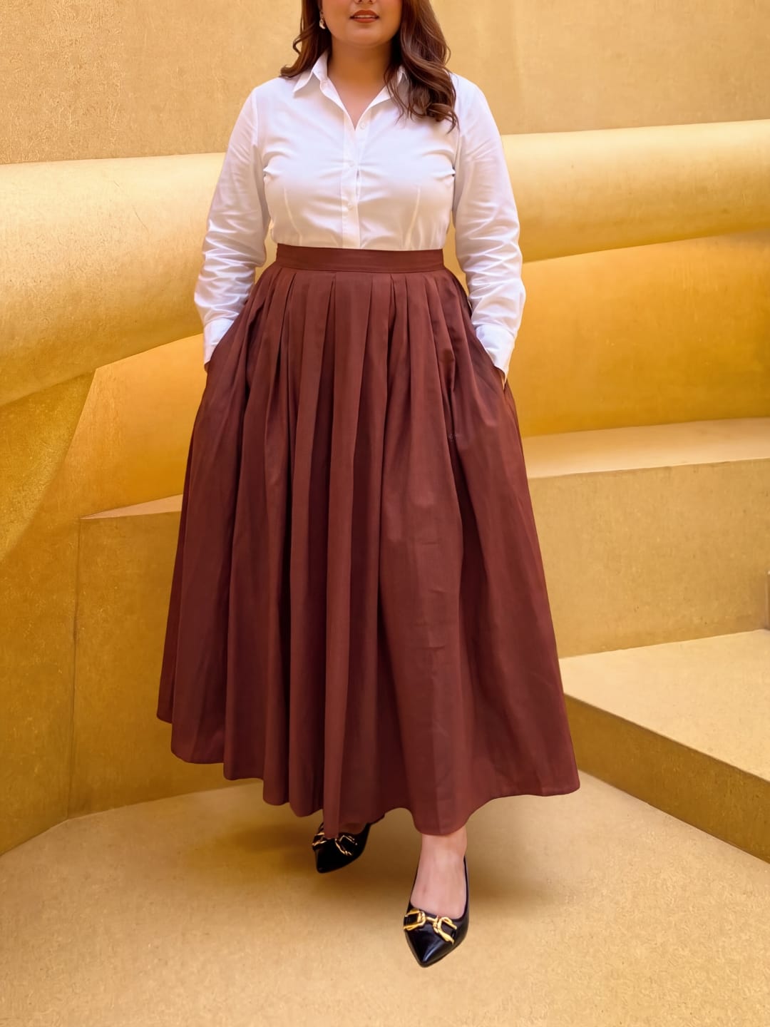 Brown Elena Skirt