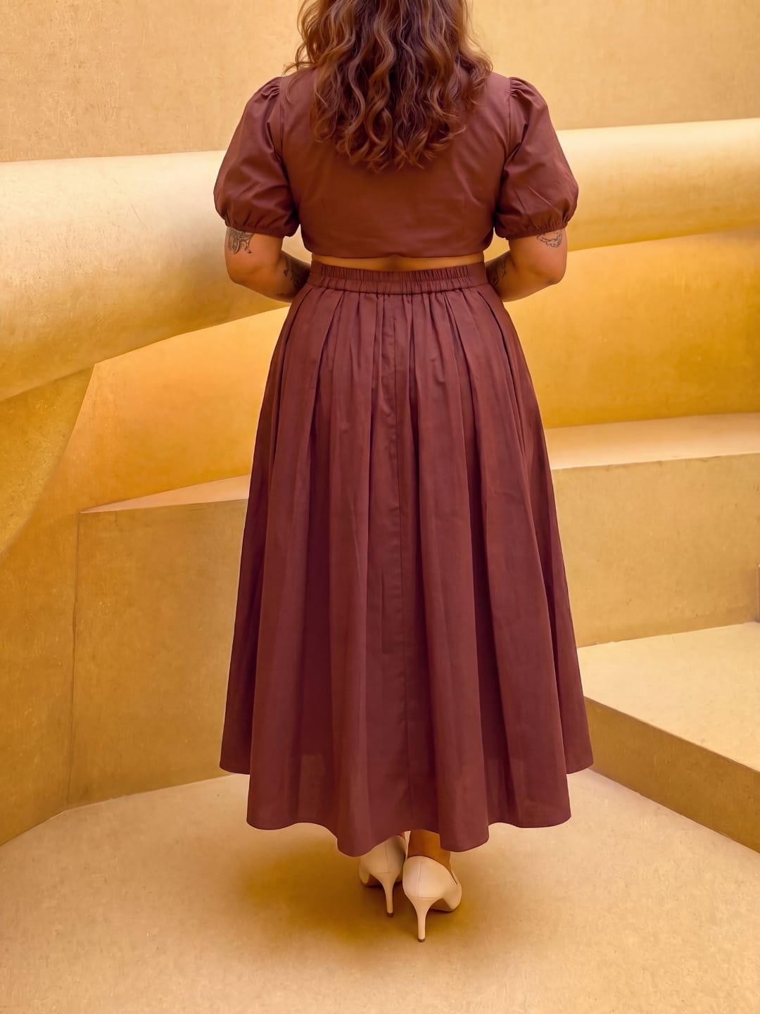 Brown Elena Co-ord Set