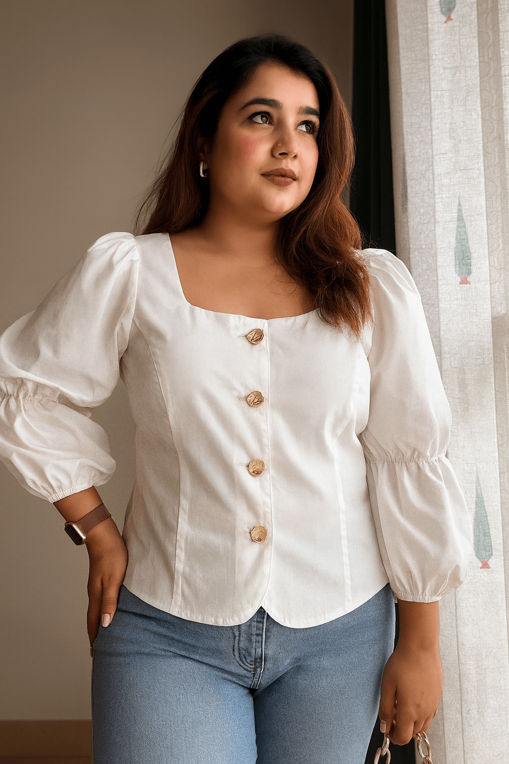 Aki Sleeved Waistcoat Top