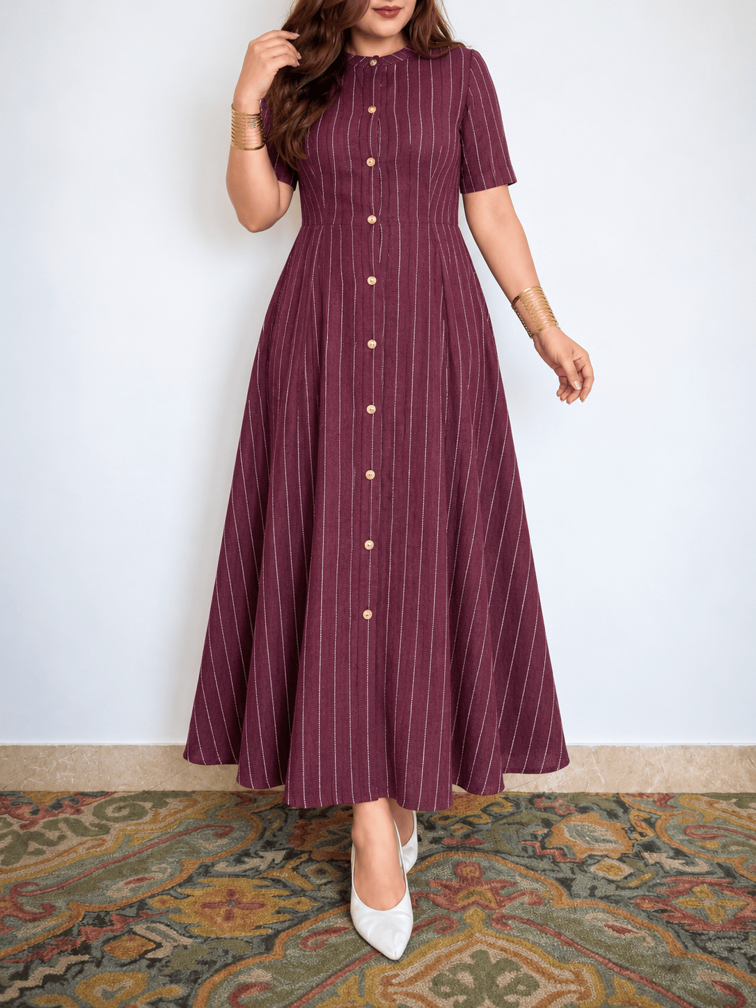 Lenora Pinstriped Dress