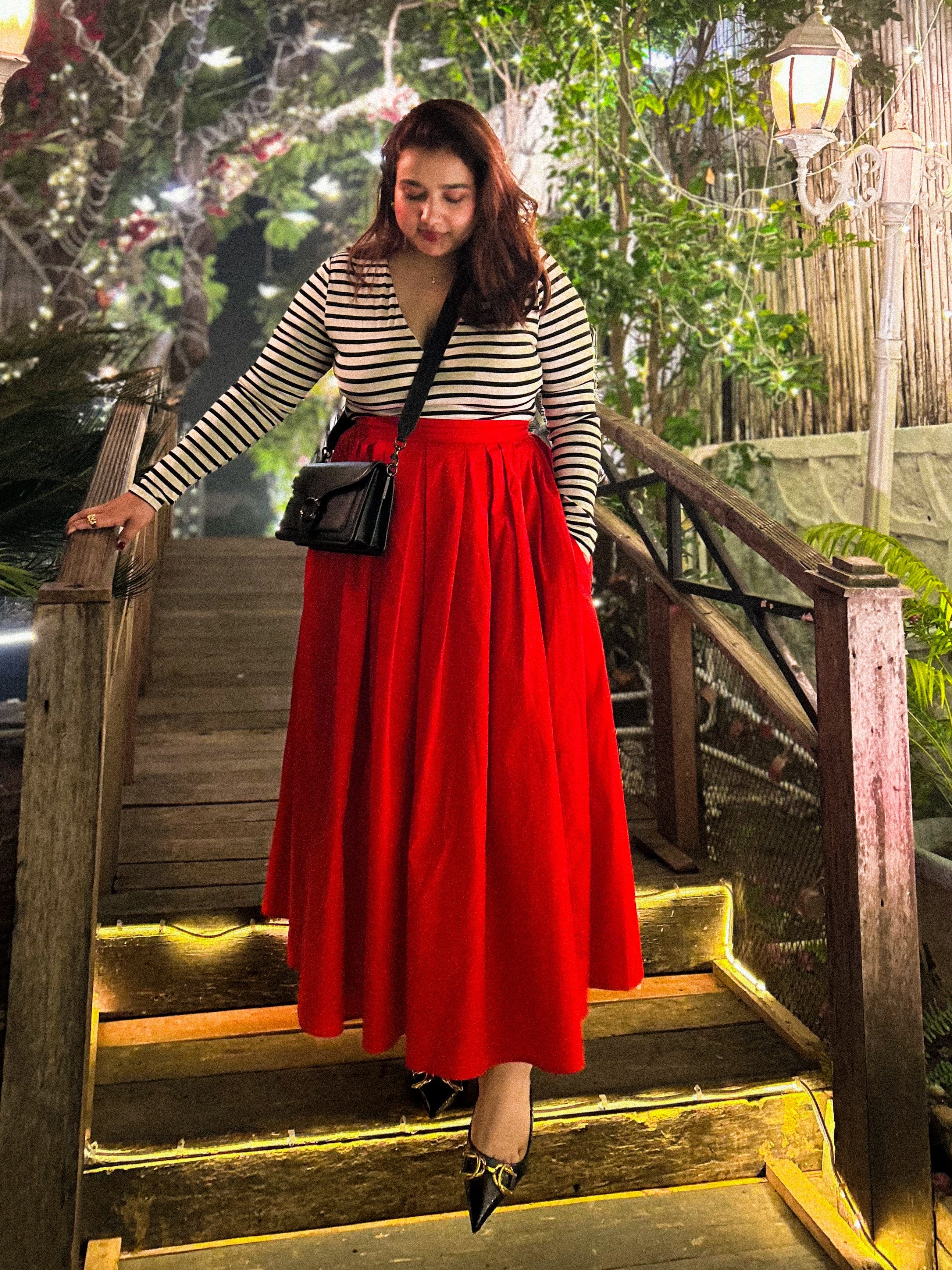 Elena Box Pleat Skirt