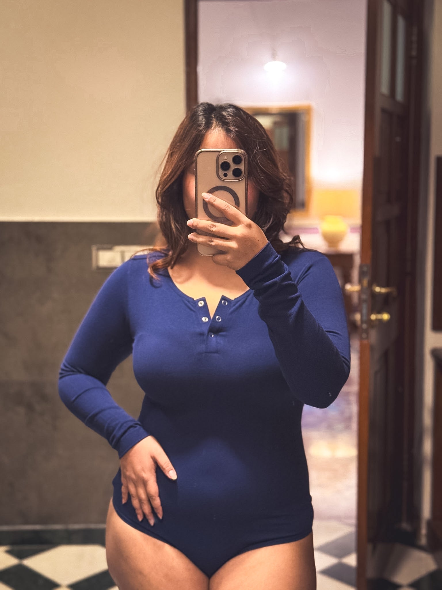 Henley Sculpting Bodysuit Top