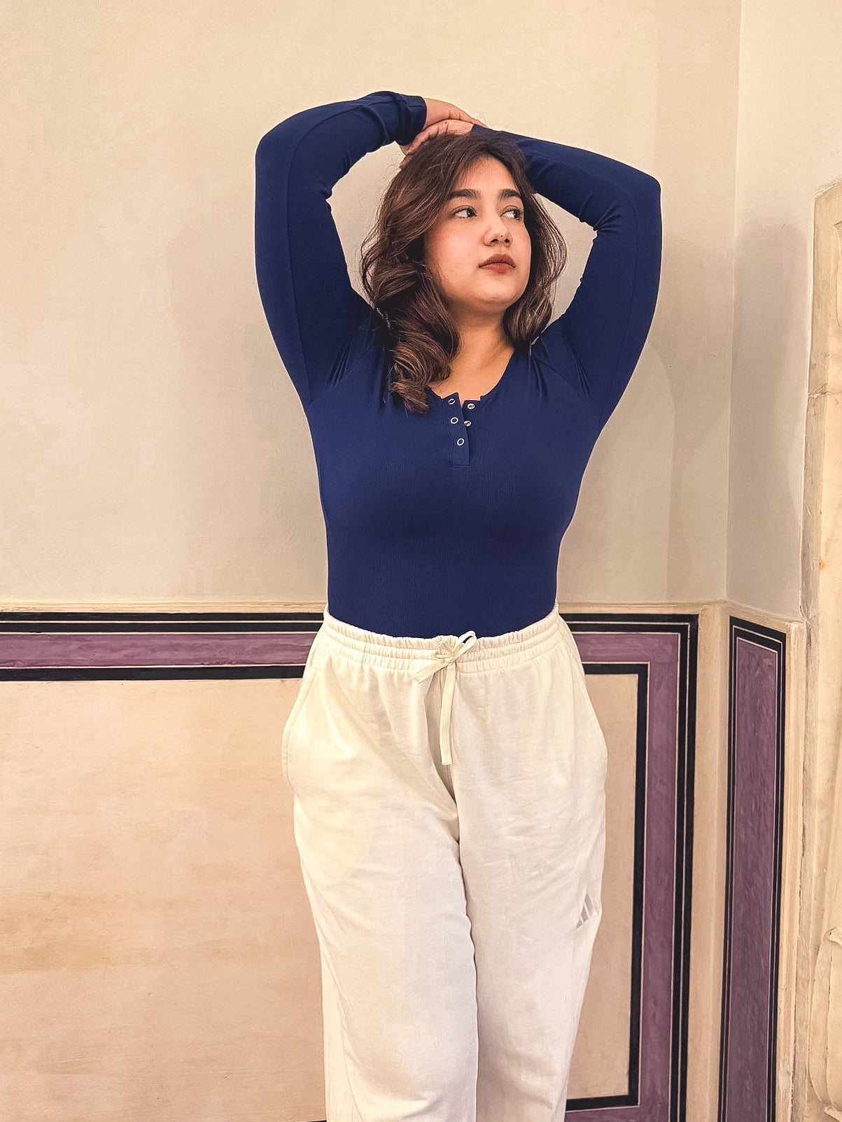 Henley Sculpting Bodysuit Top