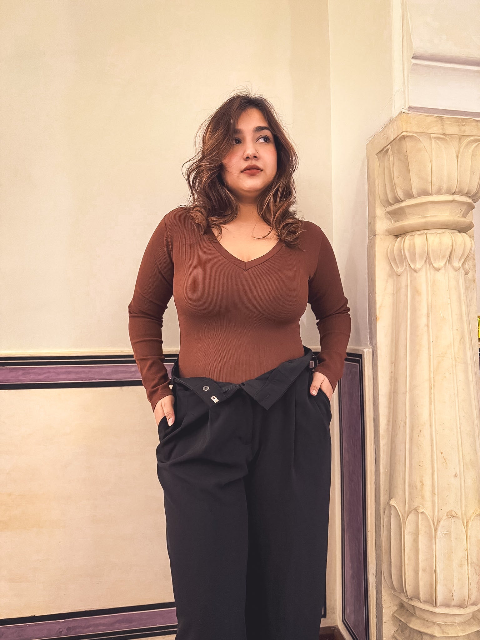 Plunge Sculpting Bodysuit Top