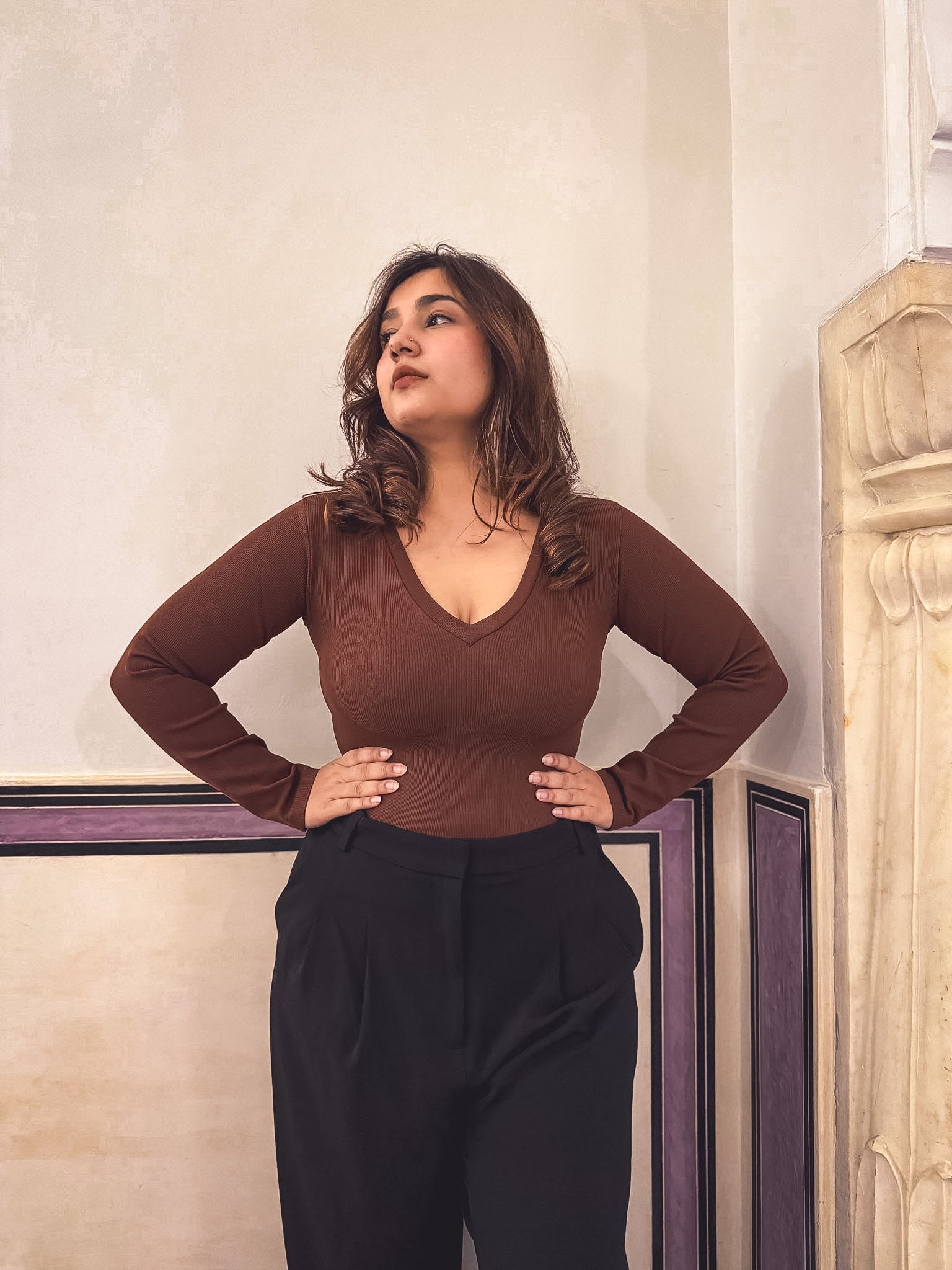 Plunge Sculpting Bodysuit Top