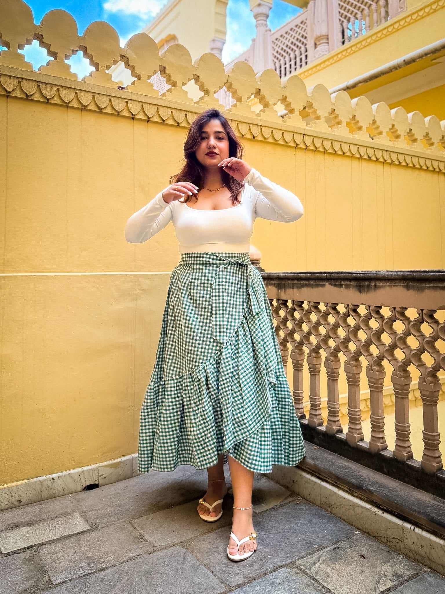 Green Gingham Ciao Skirt