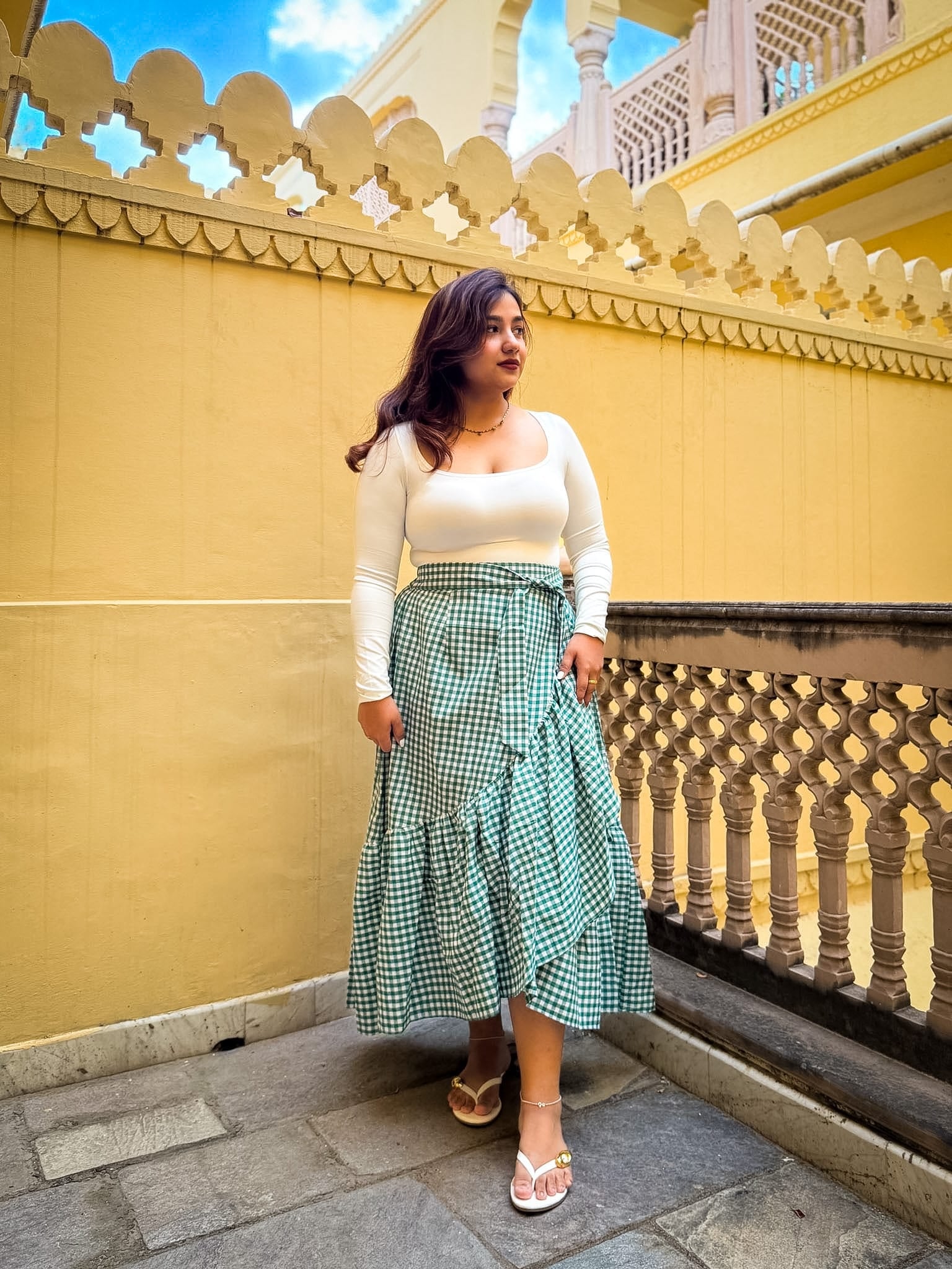 Green Gingham Ciao Skirt