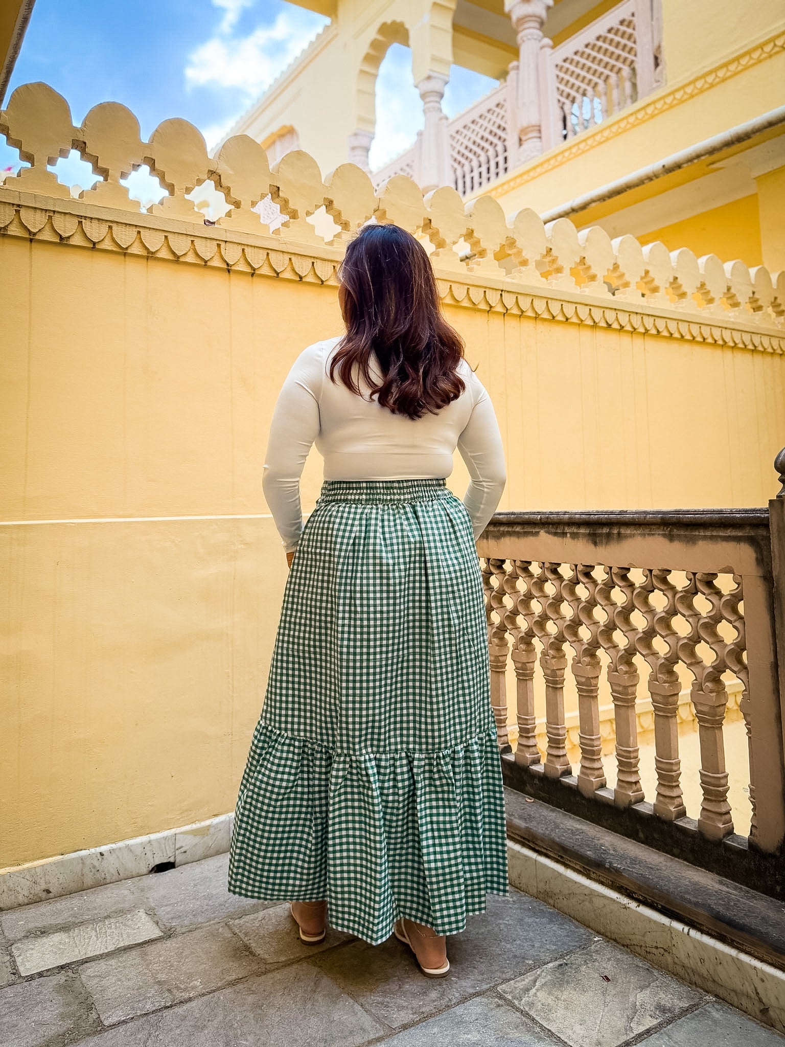 Green Gingham Ciao Skirt