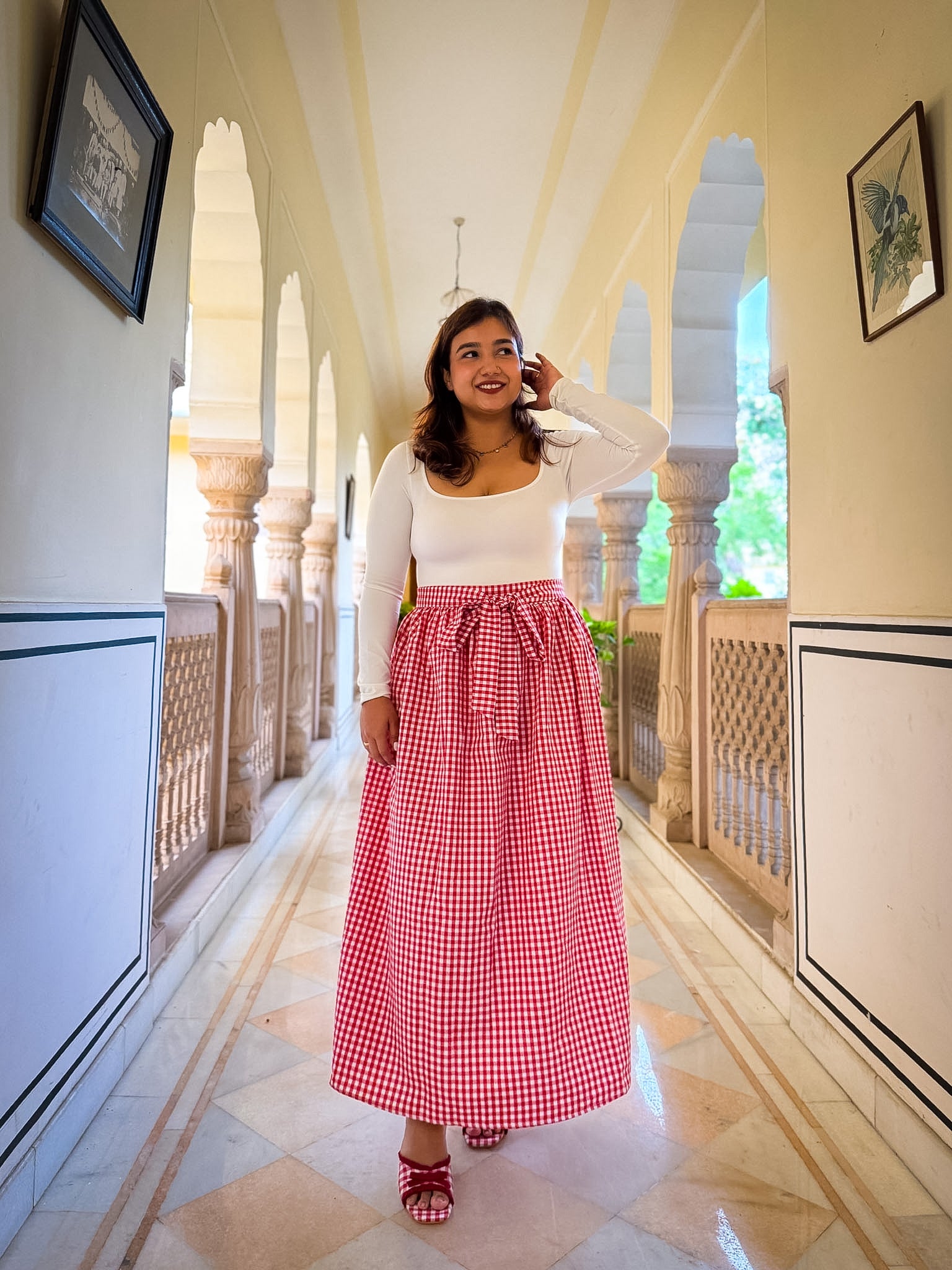 Red Gingham Clear Skies Skirt